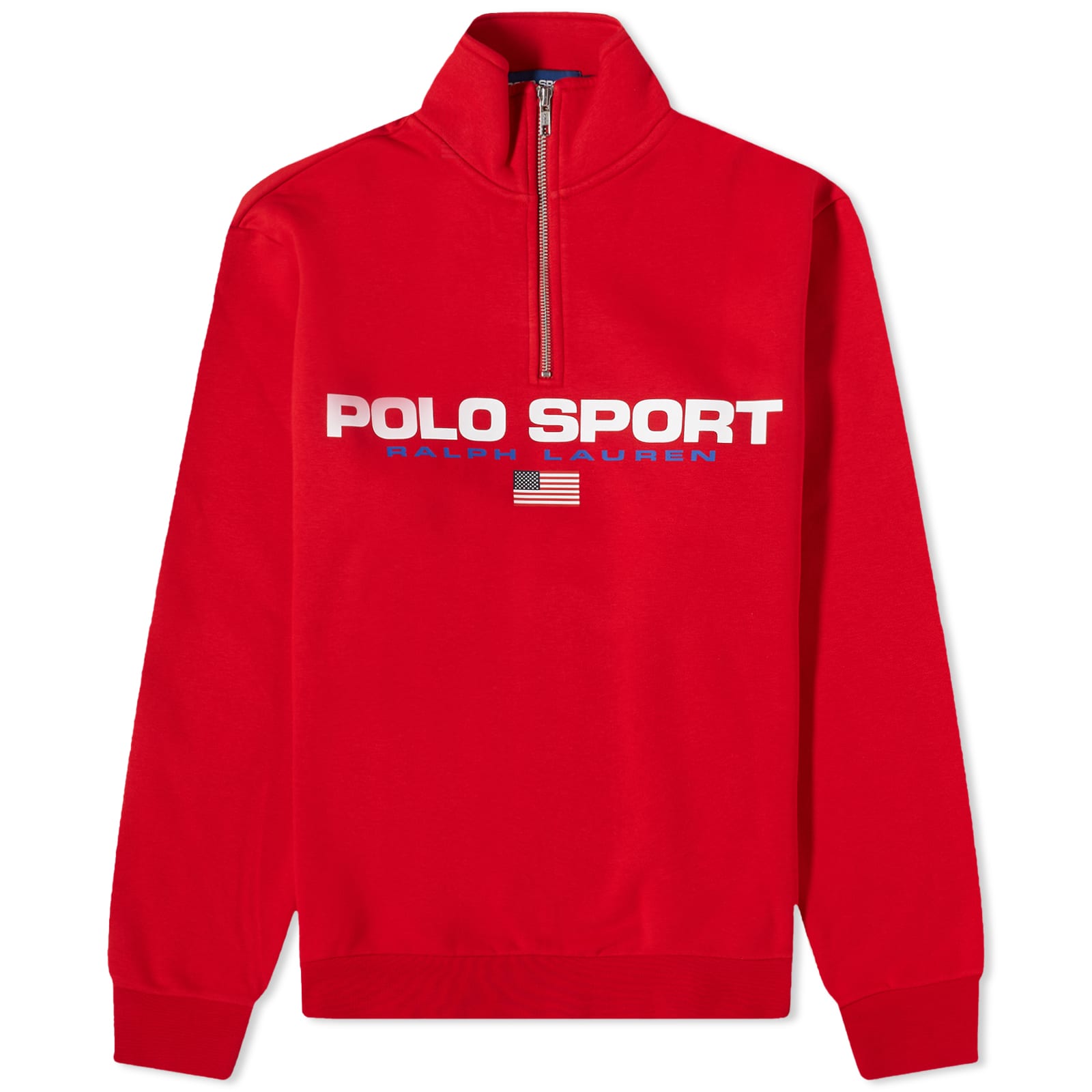 Polo Ralph Lauren Polo Sport Quarter Zip Sweat Rl 2000 Red & White END. (US)