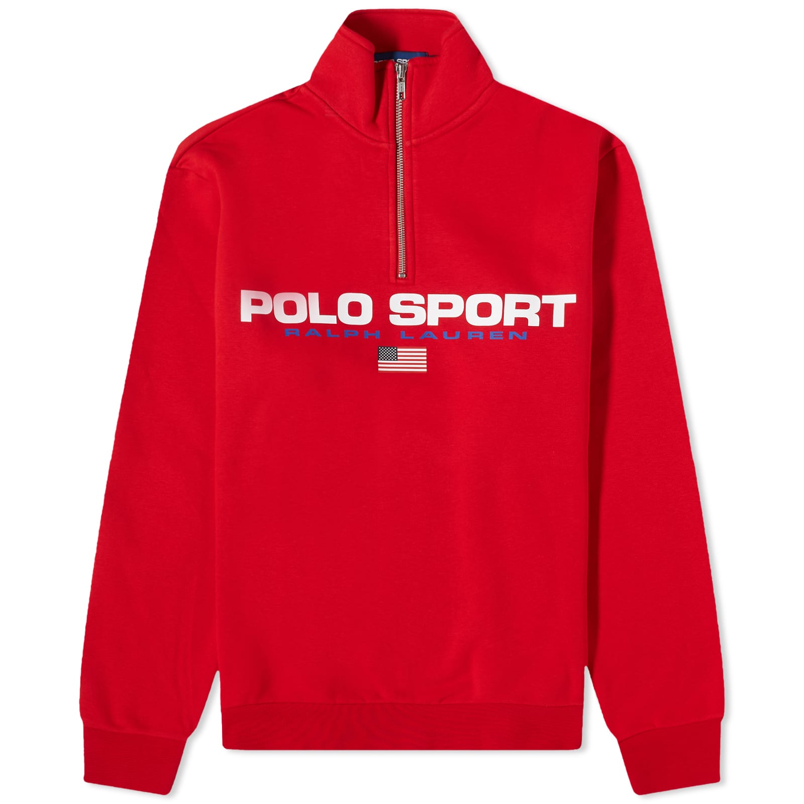 Polo Ralph Lauren Polo Sport Quarter Zip Sweat - Rl 2000 Red & White