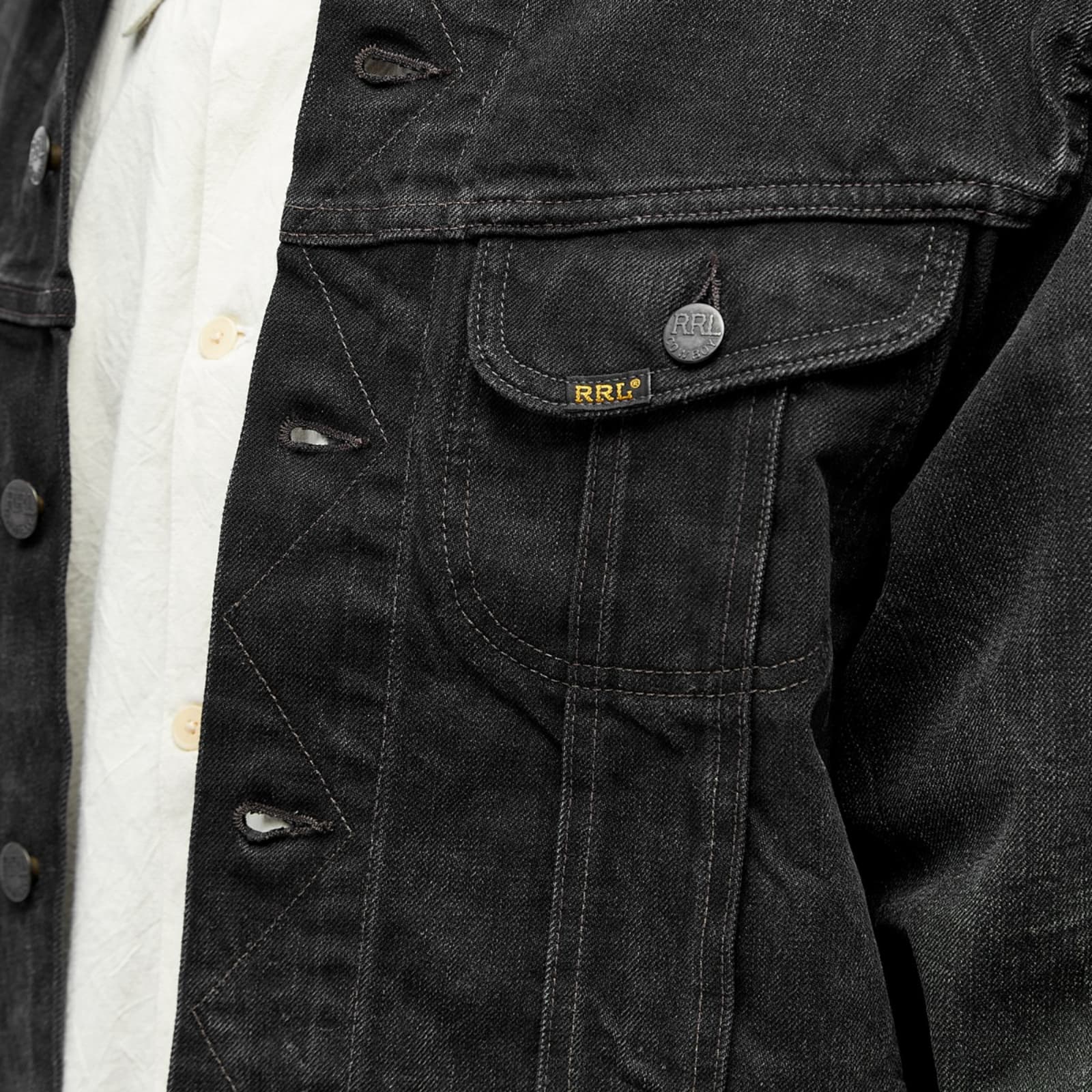 RRL Lot 271 Denim Jacket - Worn In Black Wash