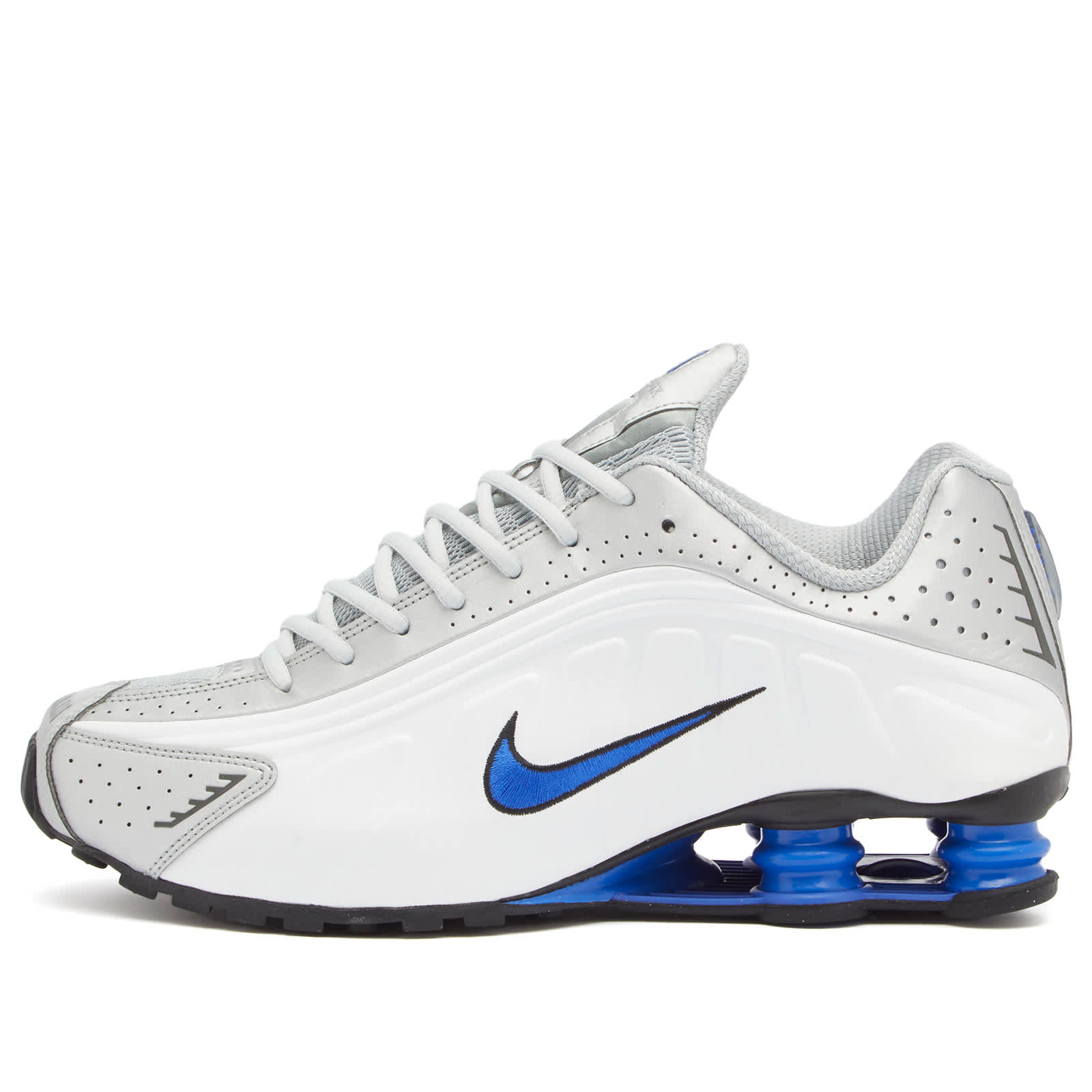 Nike Shox R4 Sneaker - White, Silver & Blue