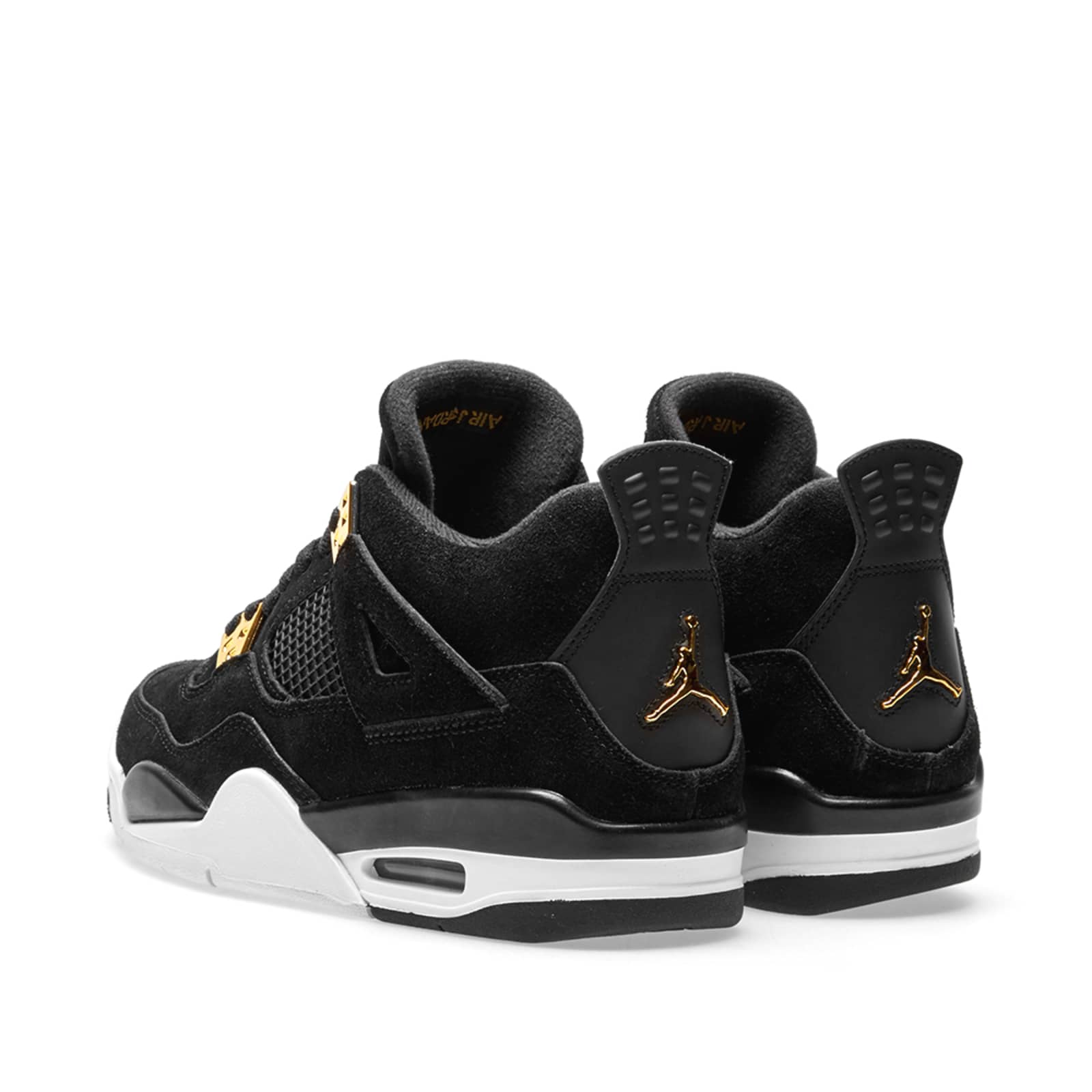 Nike Air Jordan 4 Retro G.S. 'Royalty' - Black, Metallic Gold & White