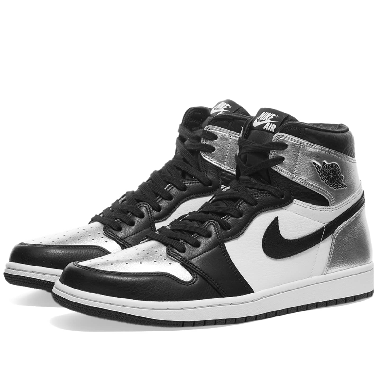 Air Jordan 1 High OG W Black, Silver & White END.