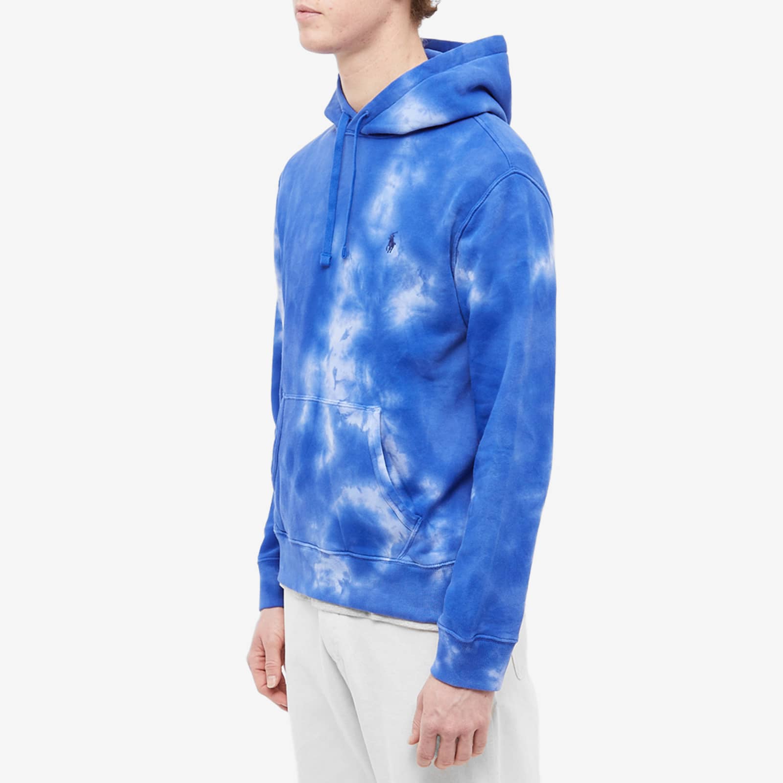Tie dye polo hoodie mens clearance