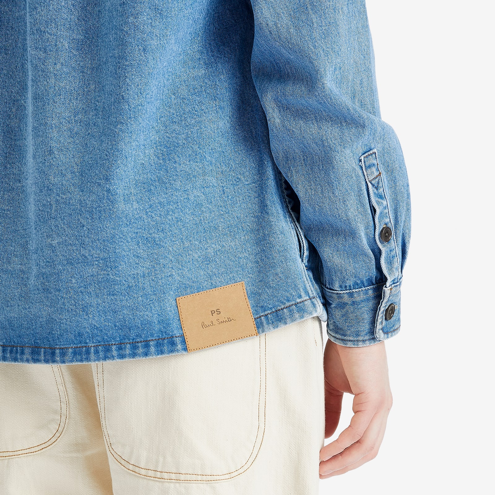 Paul Smith Stripe Embroidered Denim Shirt Jacket