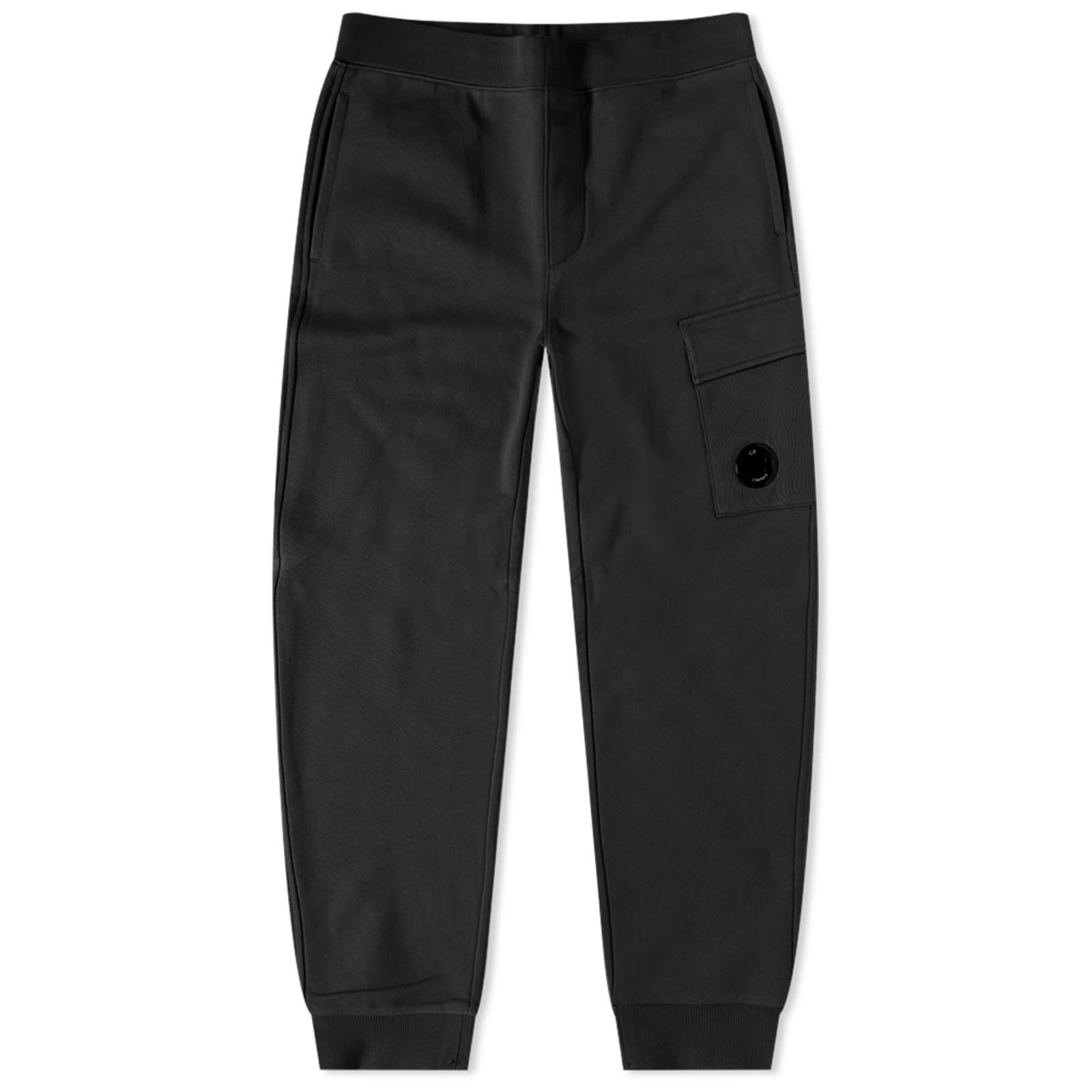C.P. Company Diagonal Raised Fleece Cargo Sweat Pant Black END. (KR)