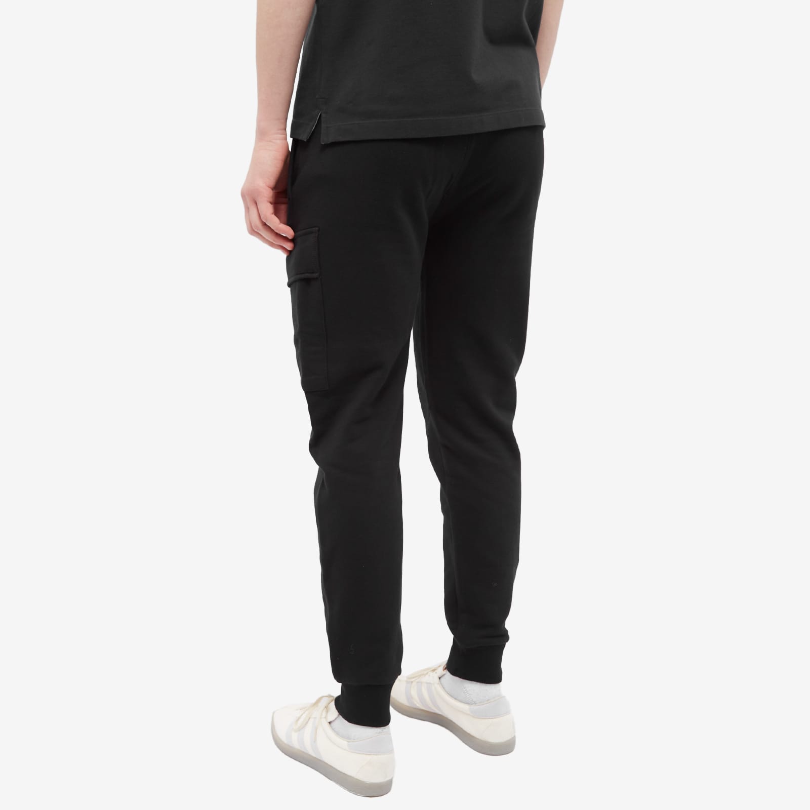 C.P. Company Diagonal Raised Fleece Cargo Sweat Pant Black END.