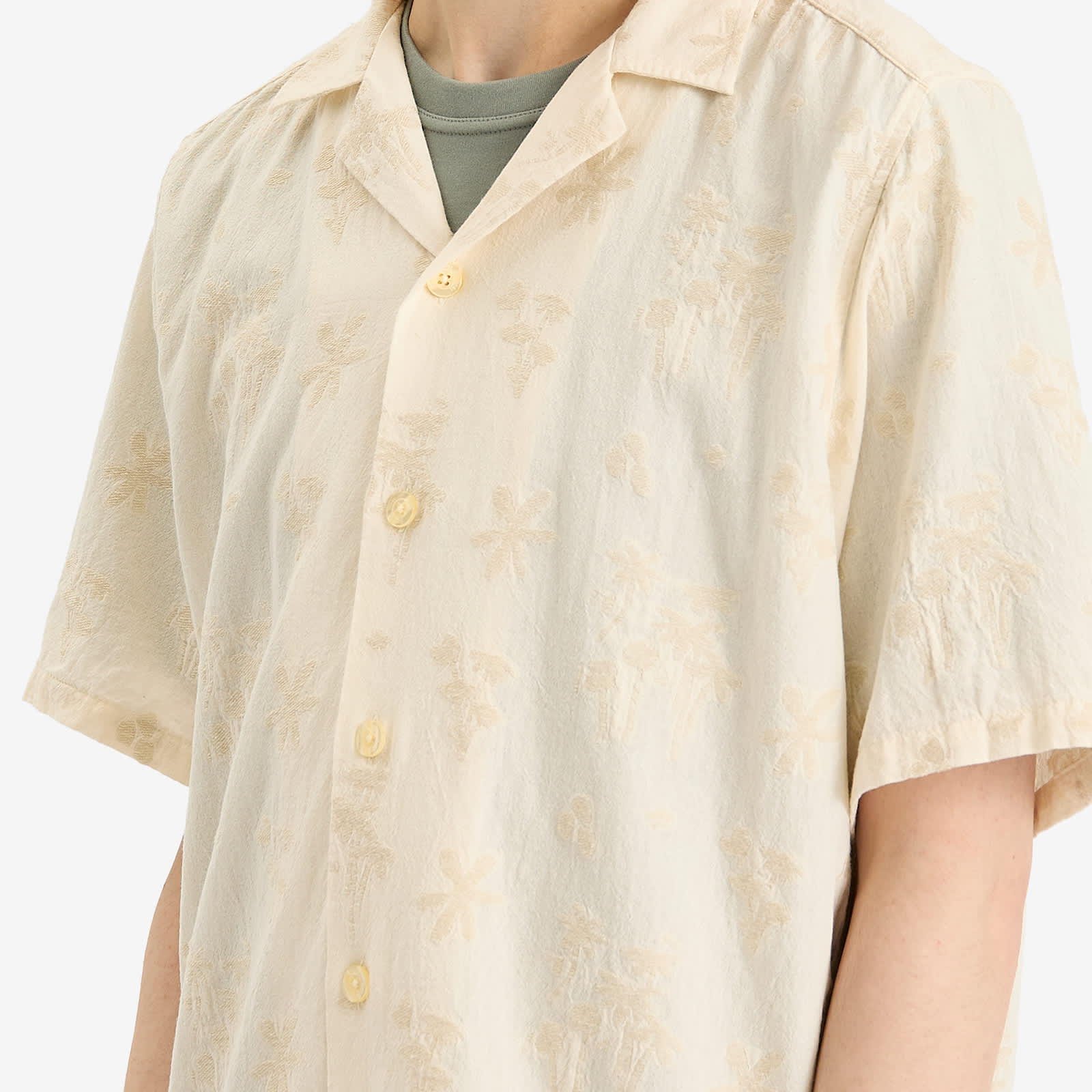 Foret Peer Flower Jacquard Vacation Shirt
