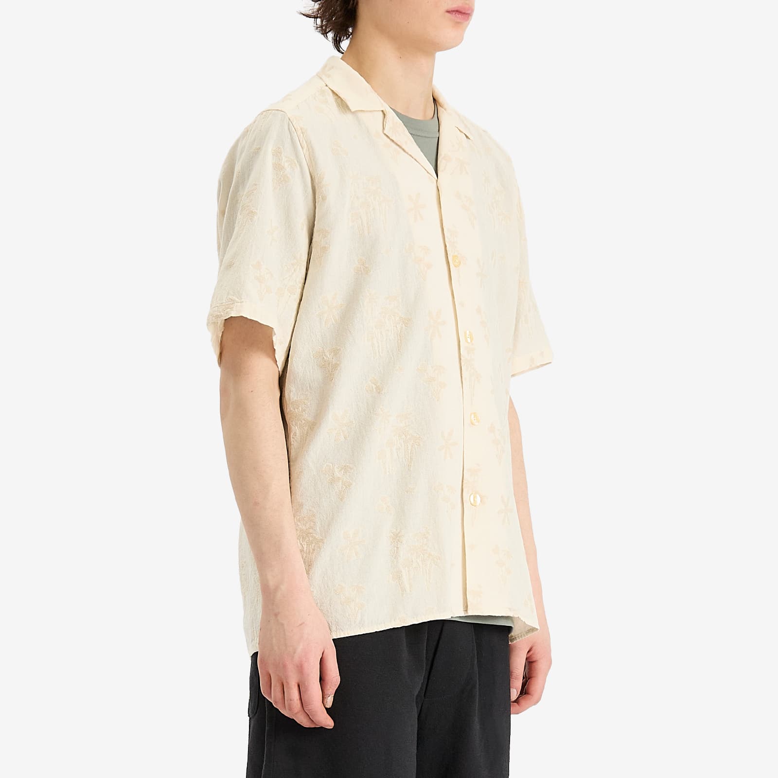 Foret Peer Flower Jacquard Vacation Shirt