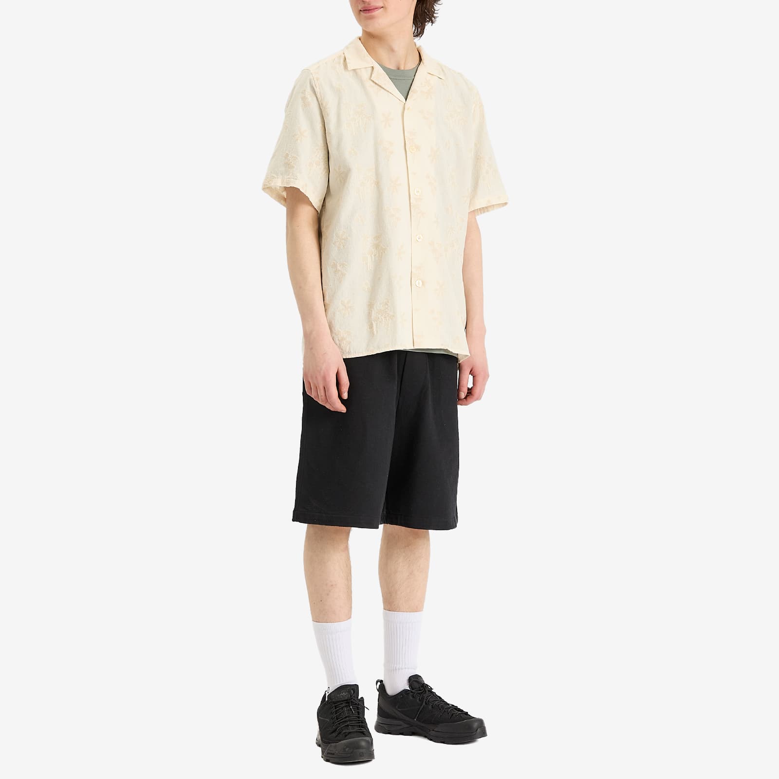 Foret Peer Flower Jacquard Vacation Shirt