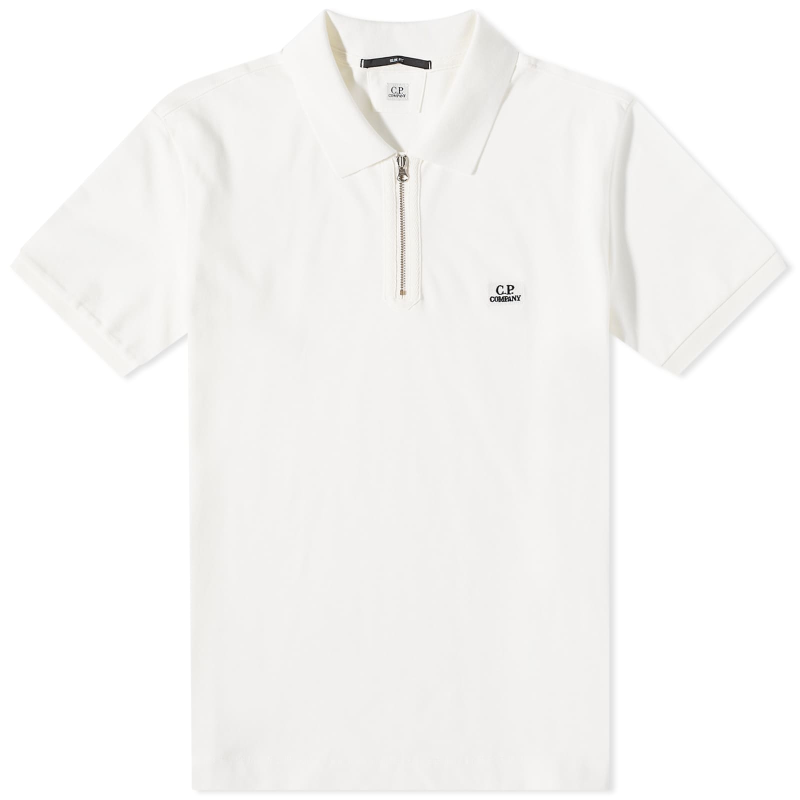 C.P. Company Zipped Polo Shirt Gauze White END.