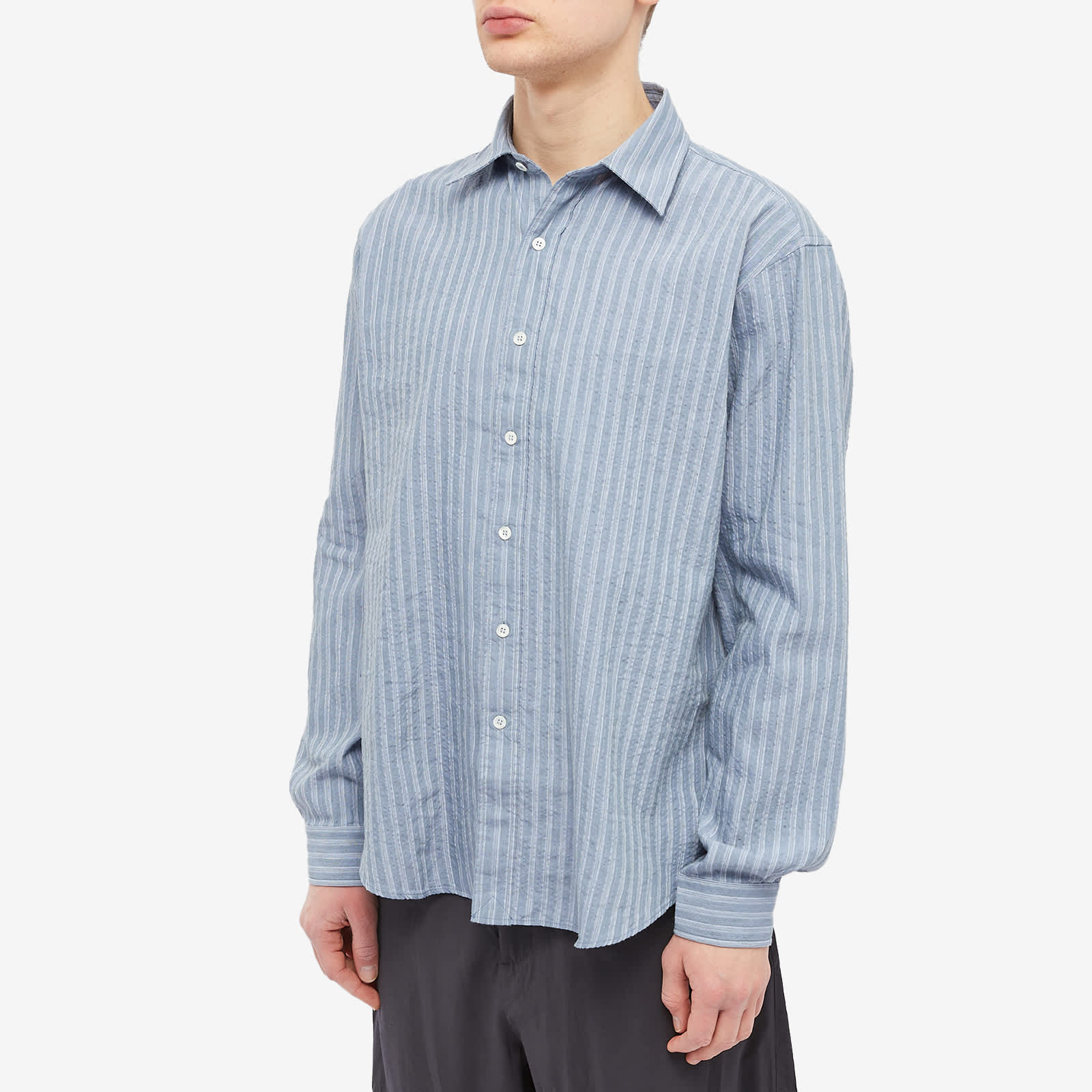 Maison Margiela Stripe Shirt Blue | END. (RU)