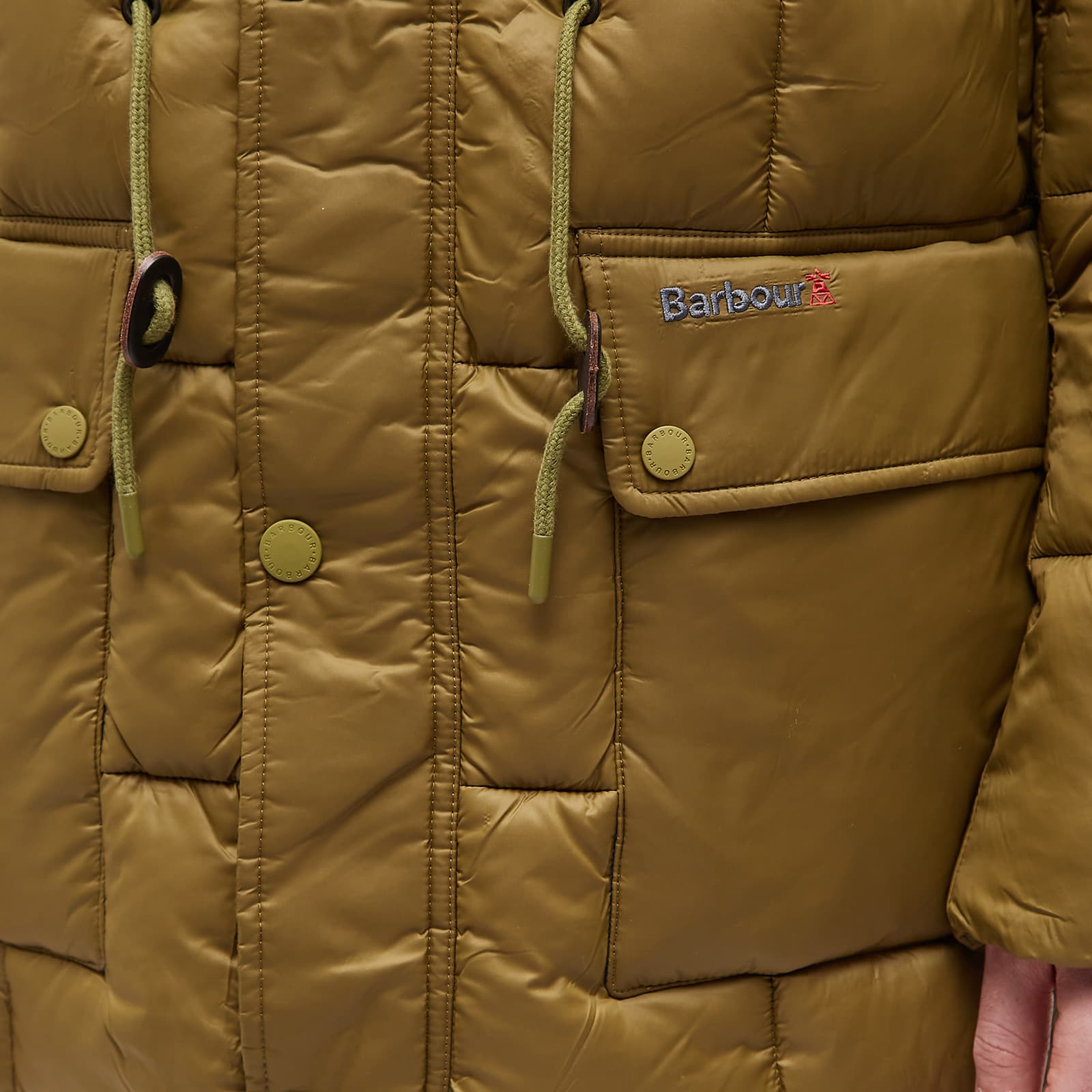 Barbour Fell Baffle Quilt Jacket North Green END.