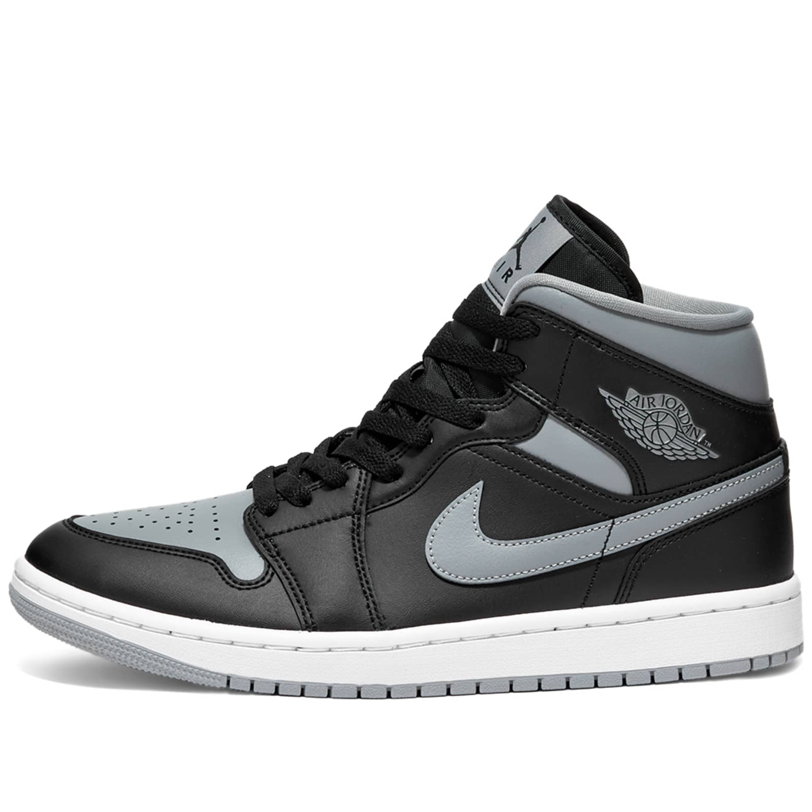 air jordan 1 mid black particle grey