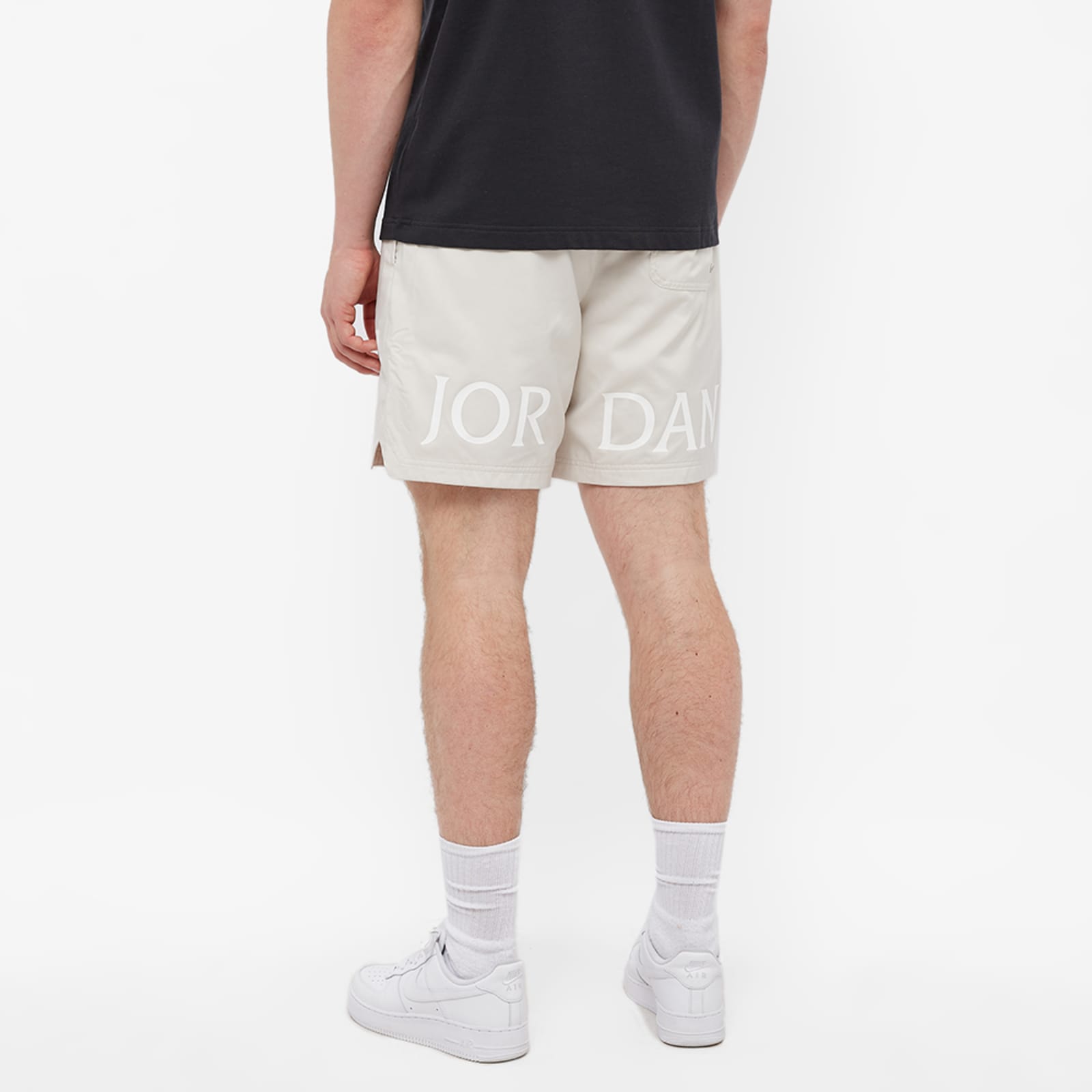 Air Jordan Poolside Short - Lt Orewood Brown & White