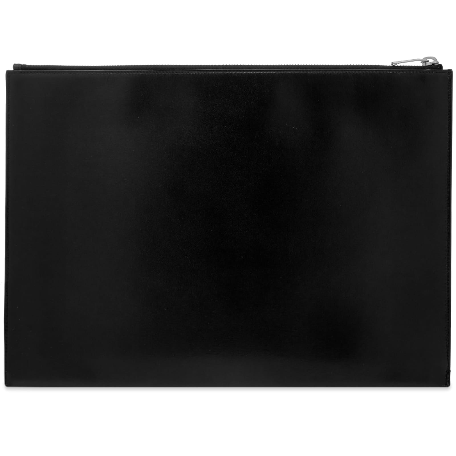 Saint Laurent YSL Metal Logo Document Holder Black & Silver END. (DK)