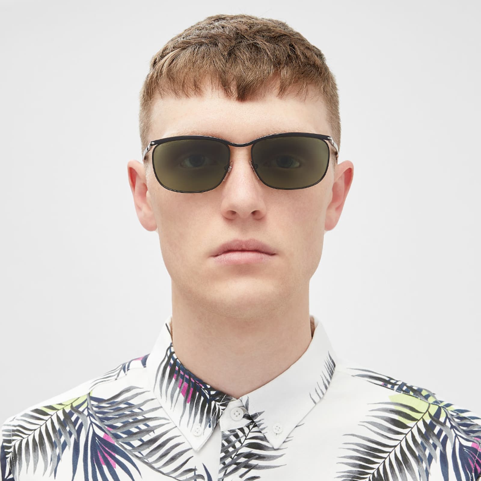 Persol Key West Sunglasses Black & Polarised Green END. (GB)