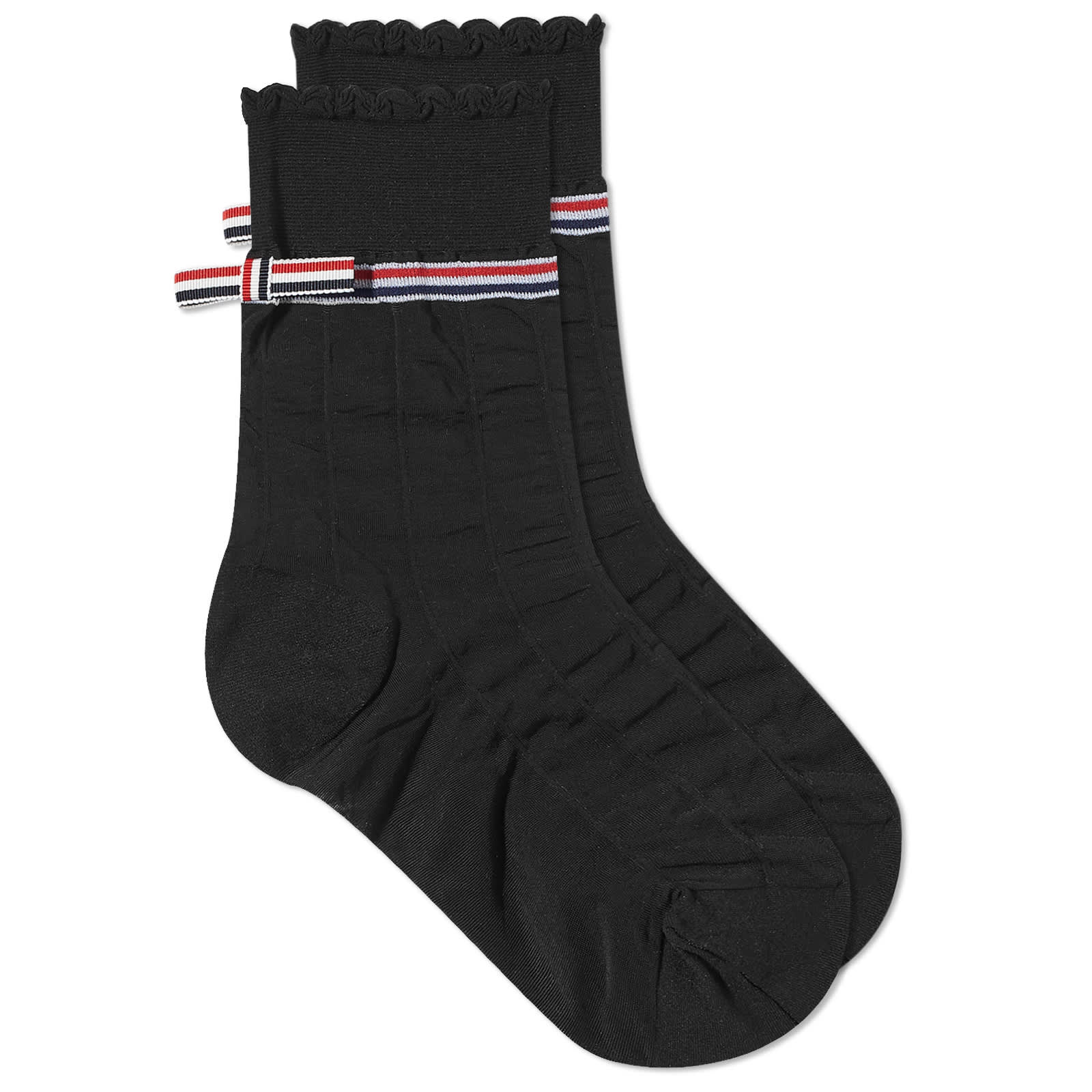Thom Browne Ankle Rwb Stripe Ankle Socks Black END. (GB)