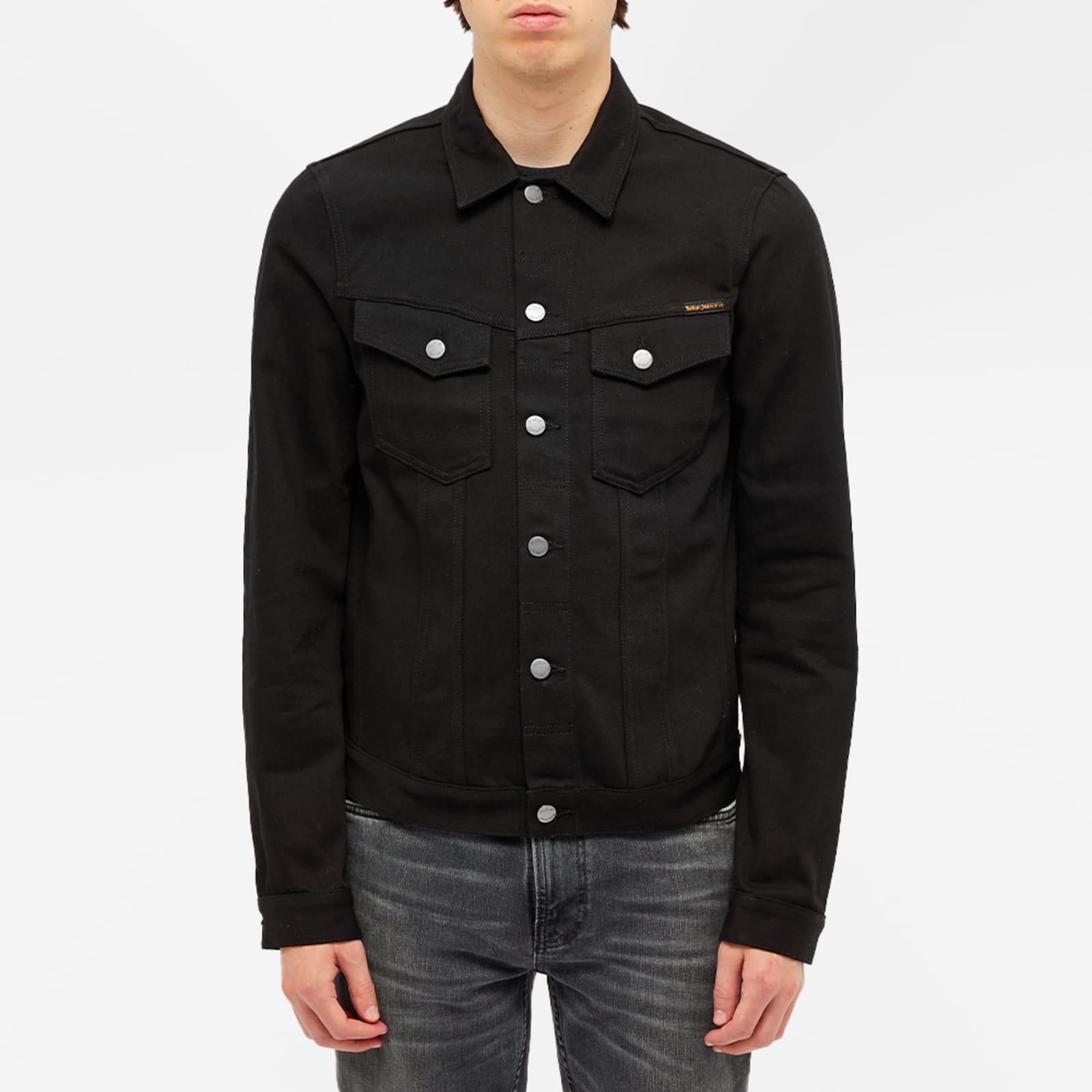 Nudie Billy Denim Jacket Dry Black Denim END. (US)