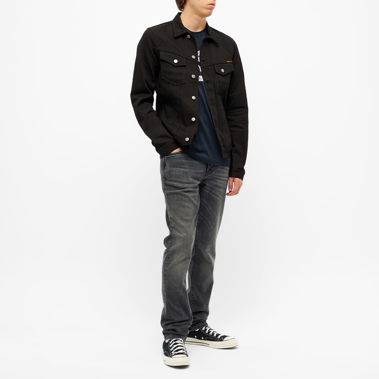 Nudie Billy Denim Jacket Dry Black Denim END. (US)