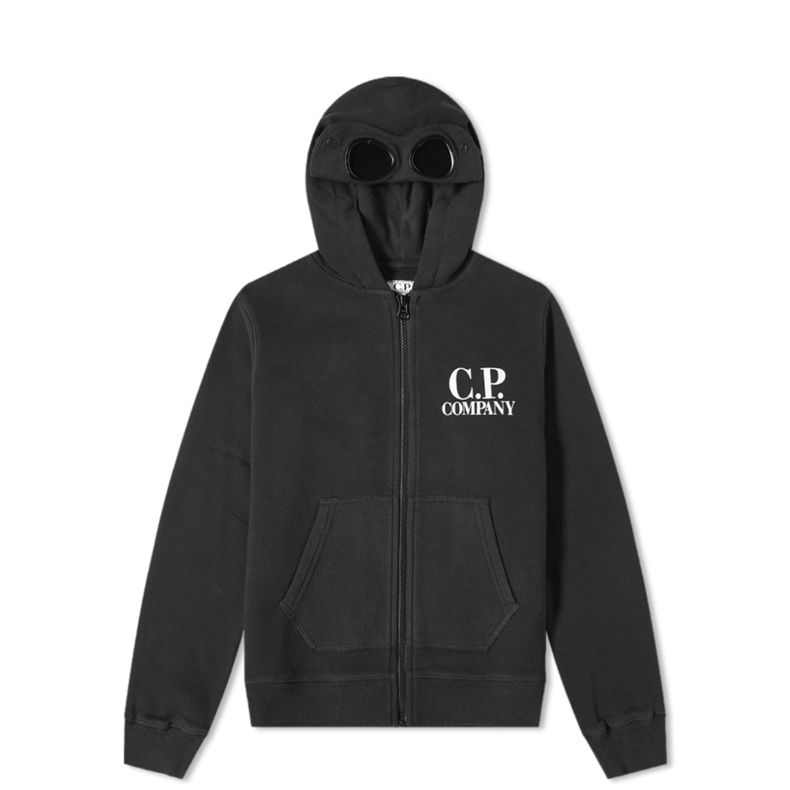 C.P. Company Undersixteen Zip Through Goggle Hoodie Black END. (AU)