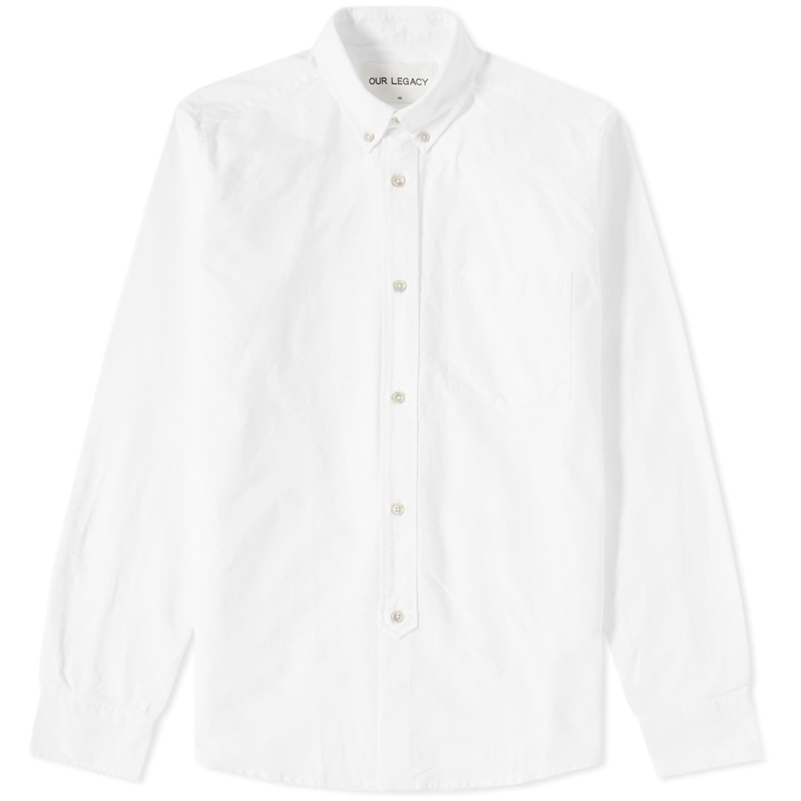 Our Legacy Everyman 1940s Button Down Shirt Heavy White Oxford END. (GB)