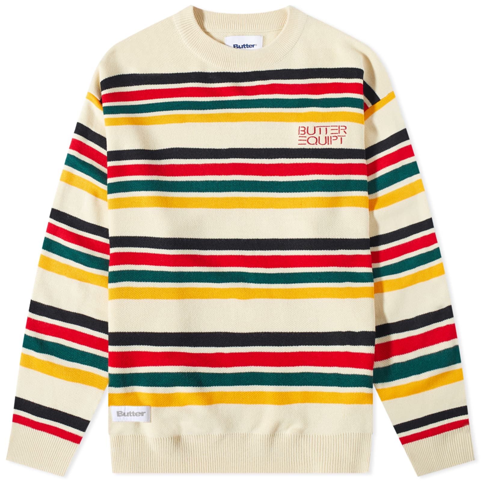 Butter Goods Stripe Crew Knit Cream END.