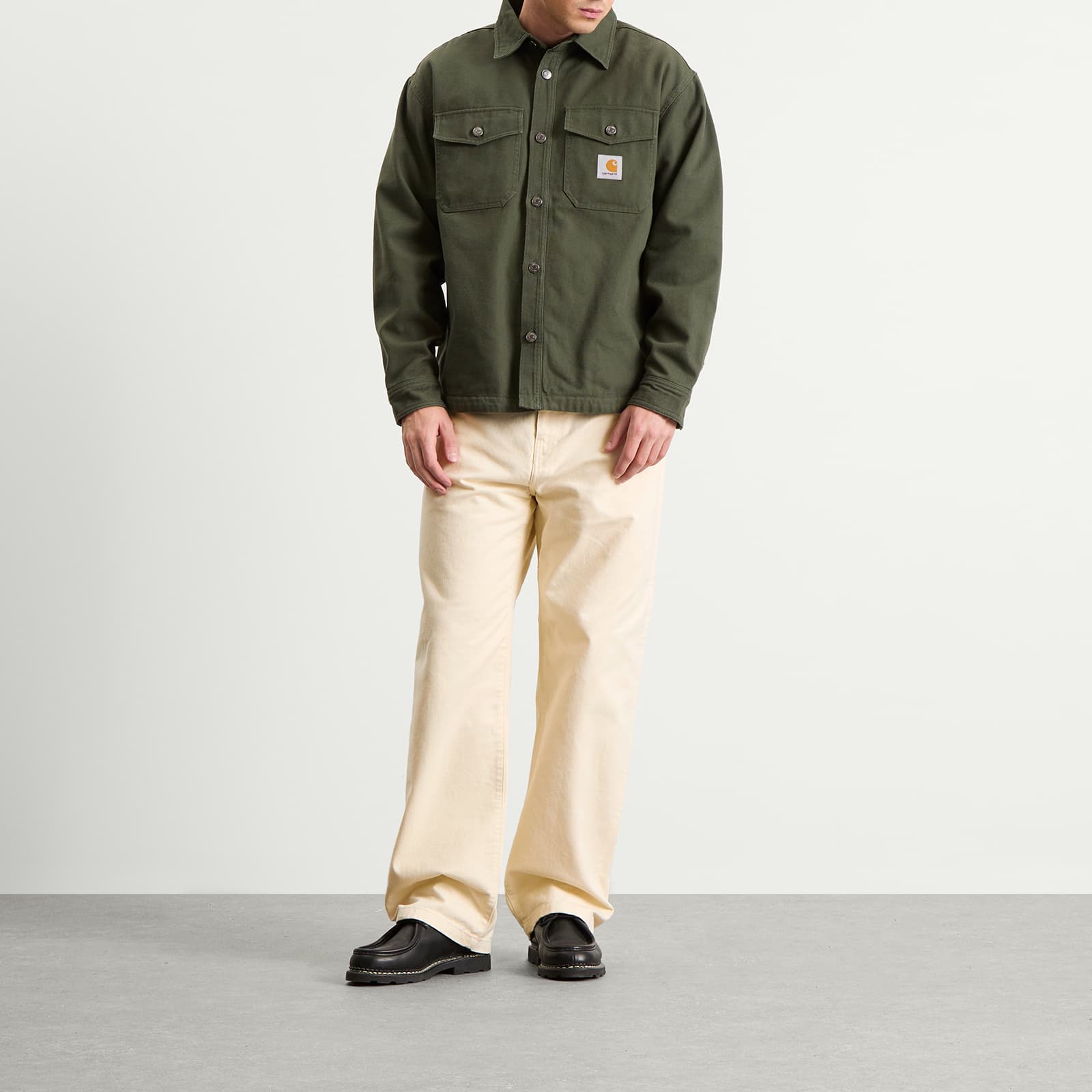 Carhartt WIP Landon Loose Tapered Twill Pants - Salt