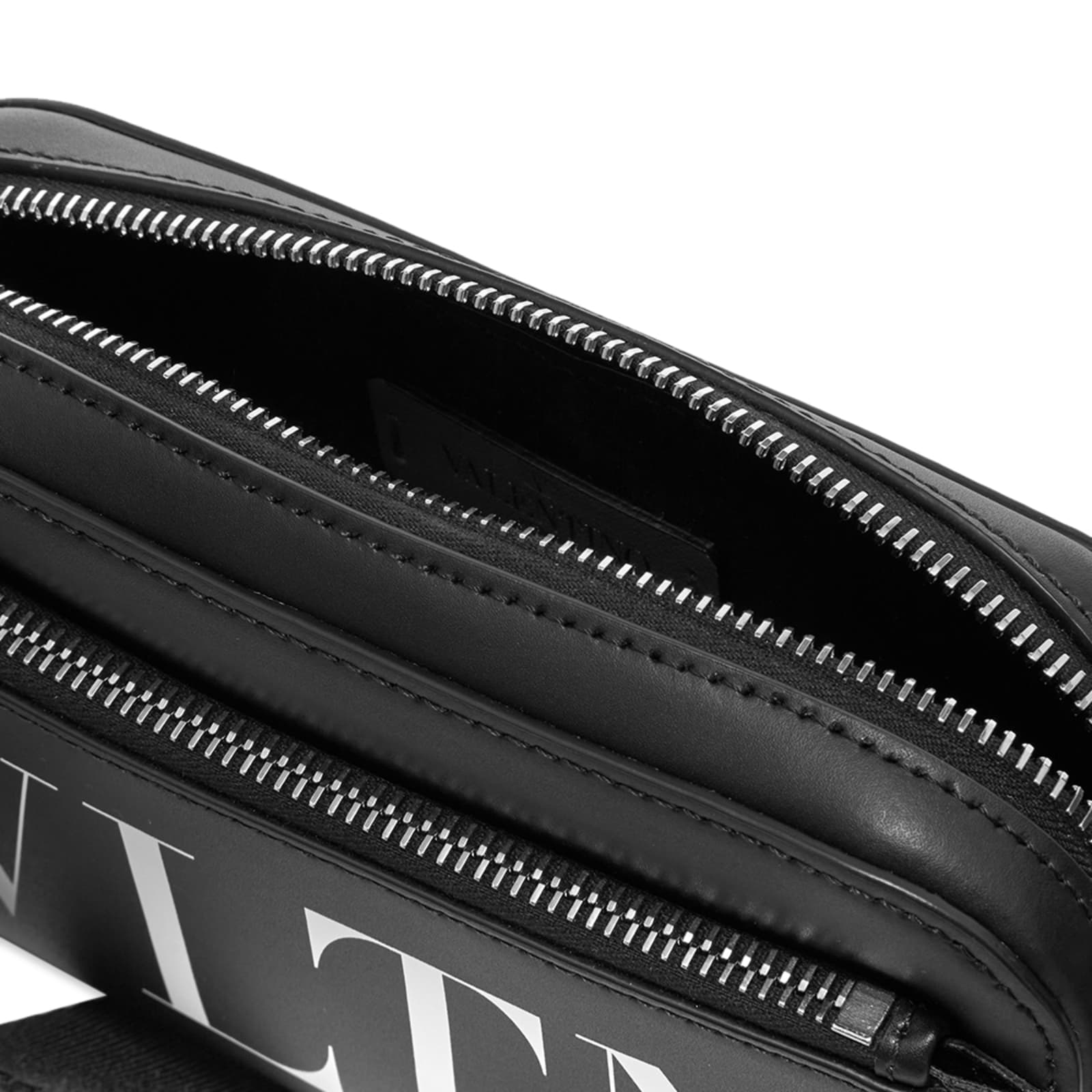 Valentino VLTN Leather Small Cross Body Bag Black & White END.