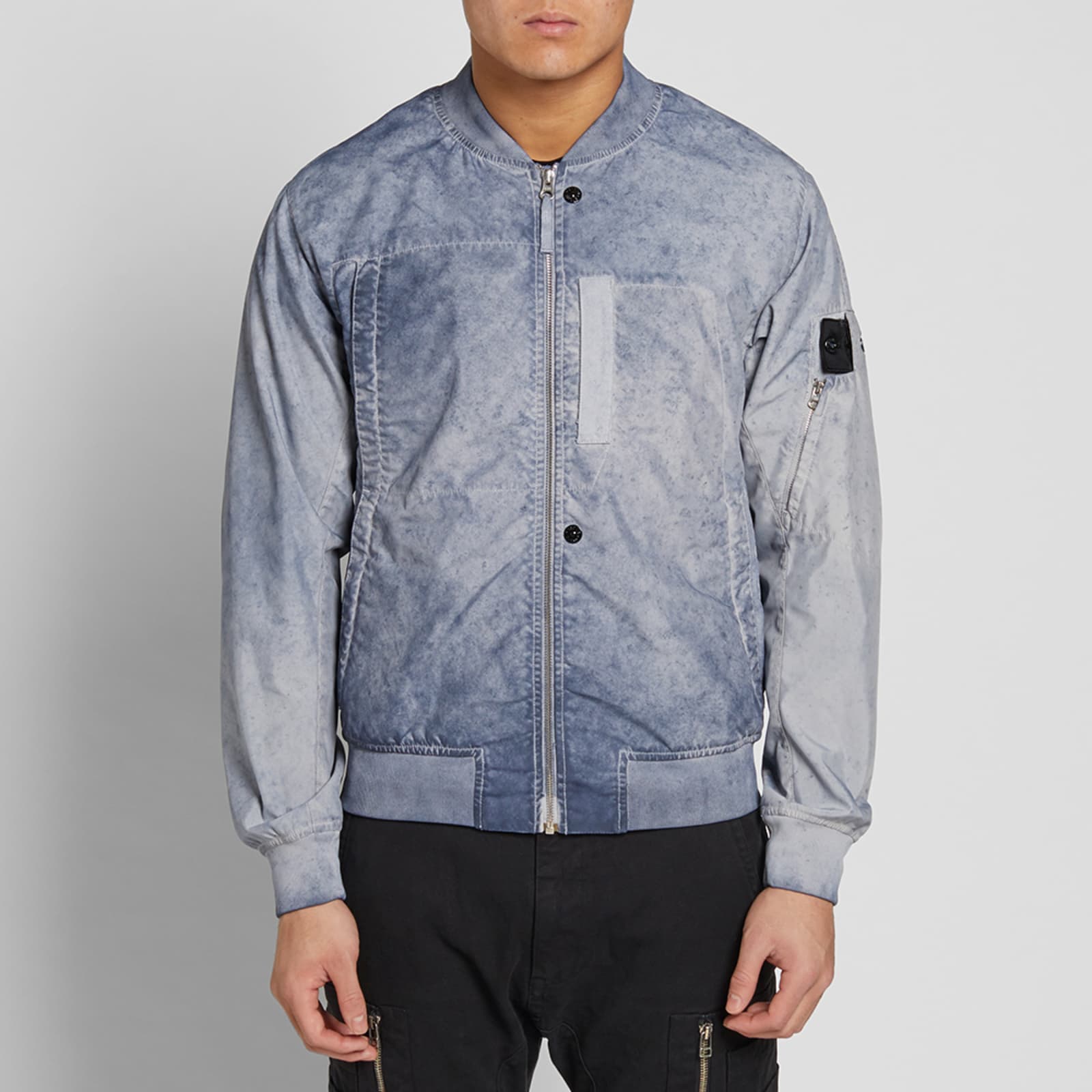 Stone Island Shadow Project Garment Dyed Bomber Jacket Grey END.