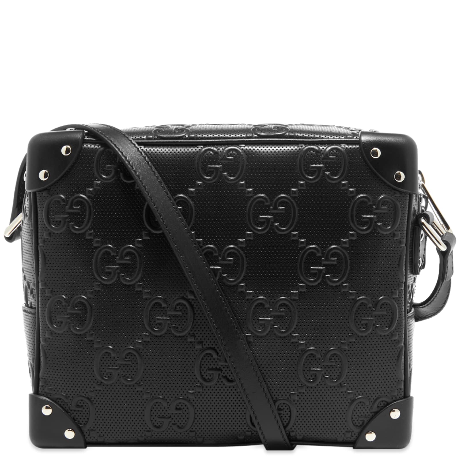 Gucci GG Embossed Messenger Bag Black END. (US)