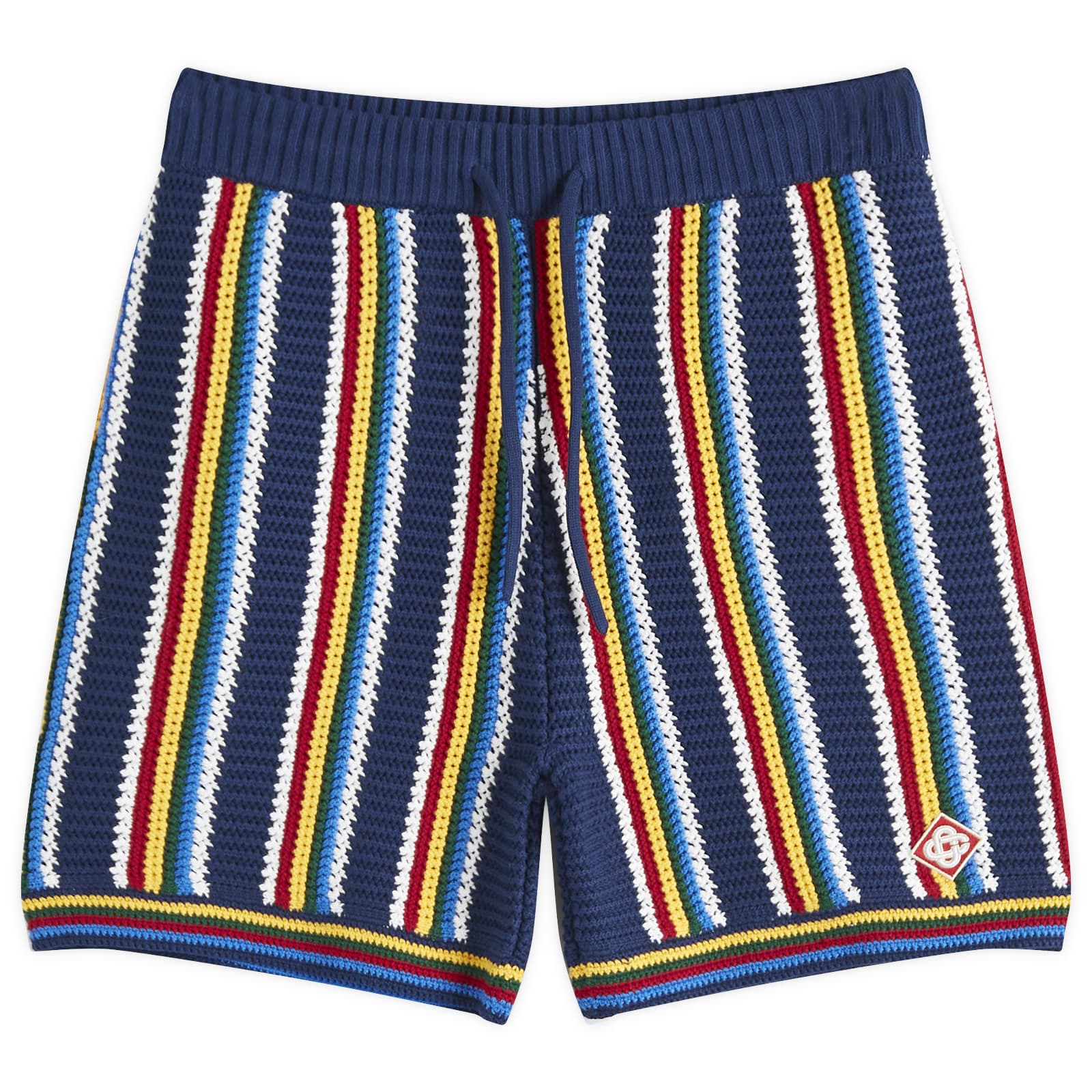 Casablanca Crochet Shorts - Navy