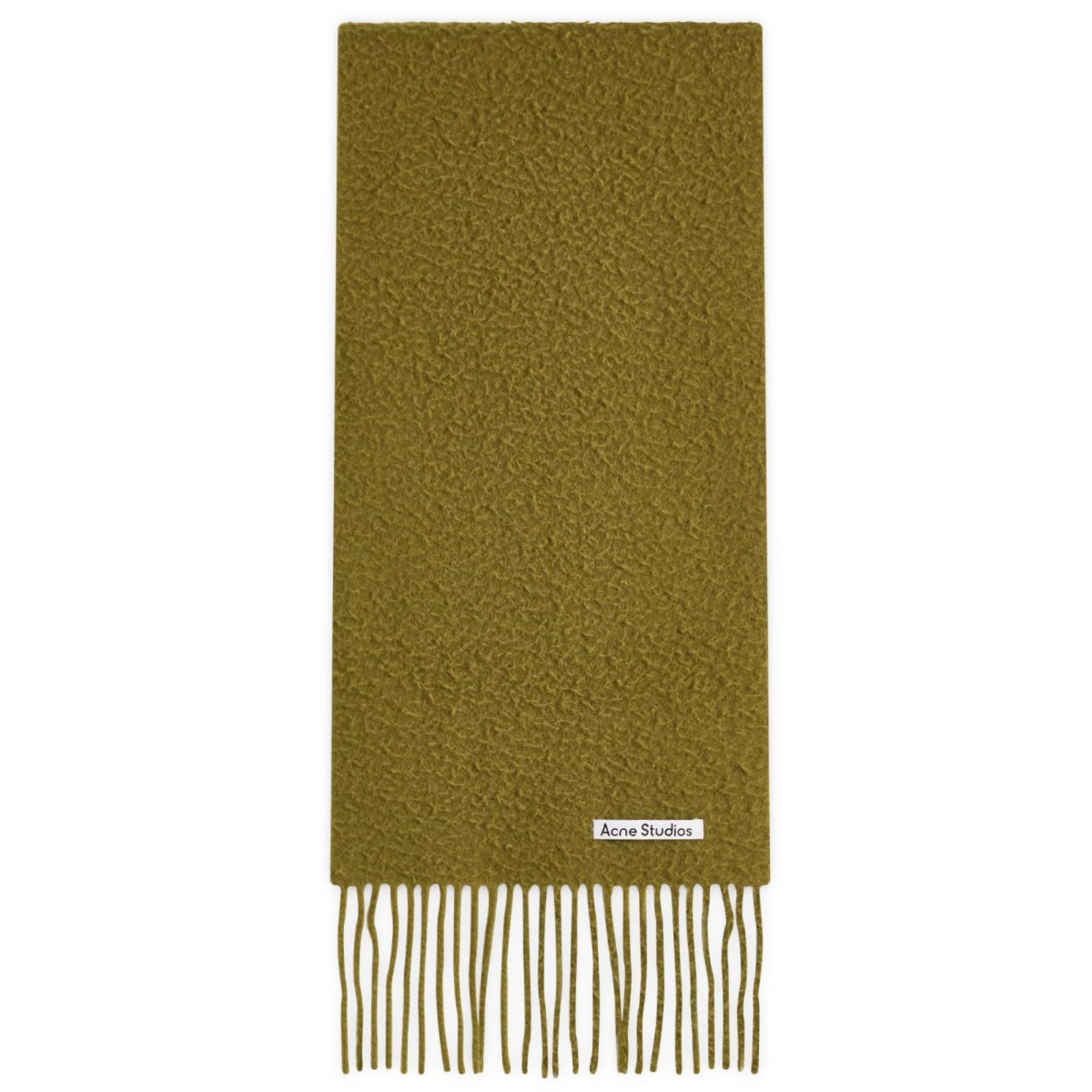 Acne Studios Vargo Boiled Wool Scarf - Olive Green