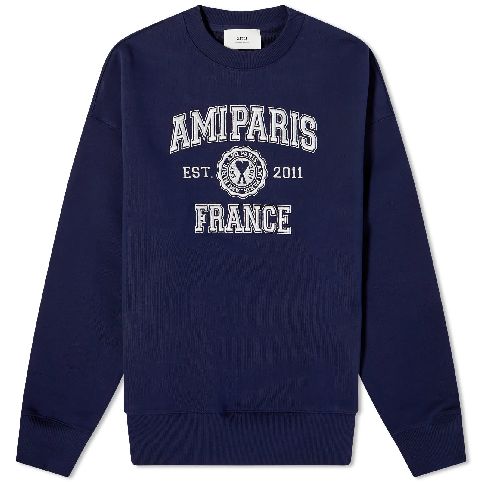 AMI Paris Logo Sweat Nautic Blue | END. (CN)