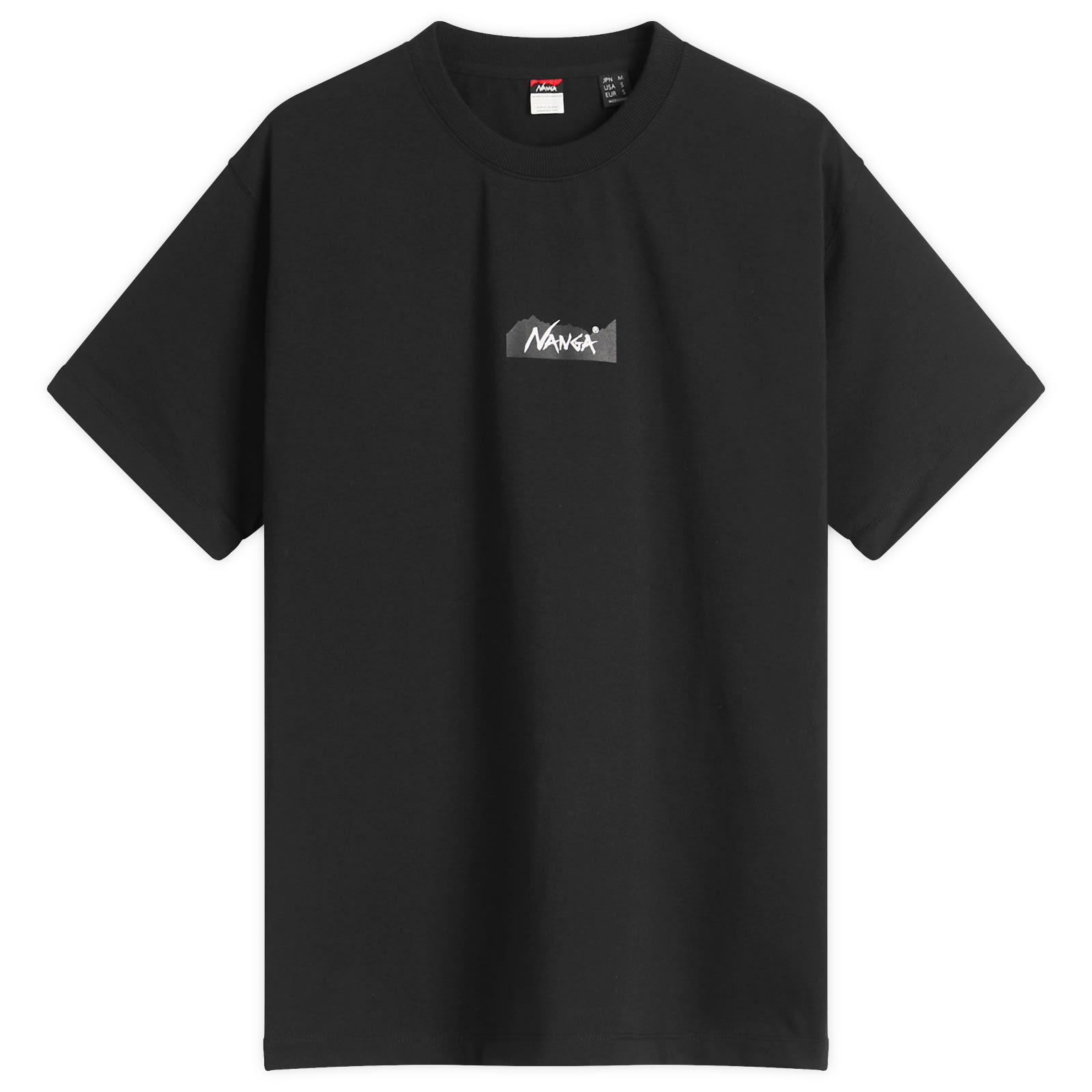 NANGA Eco Hybrid Mt Logo T-Shirt - Black