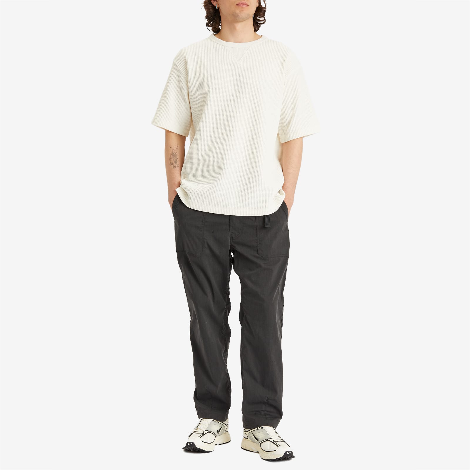 NANGA Eco Hybrid Waffle Loose Fit T-Shirt - White