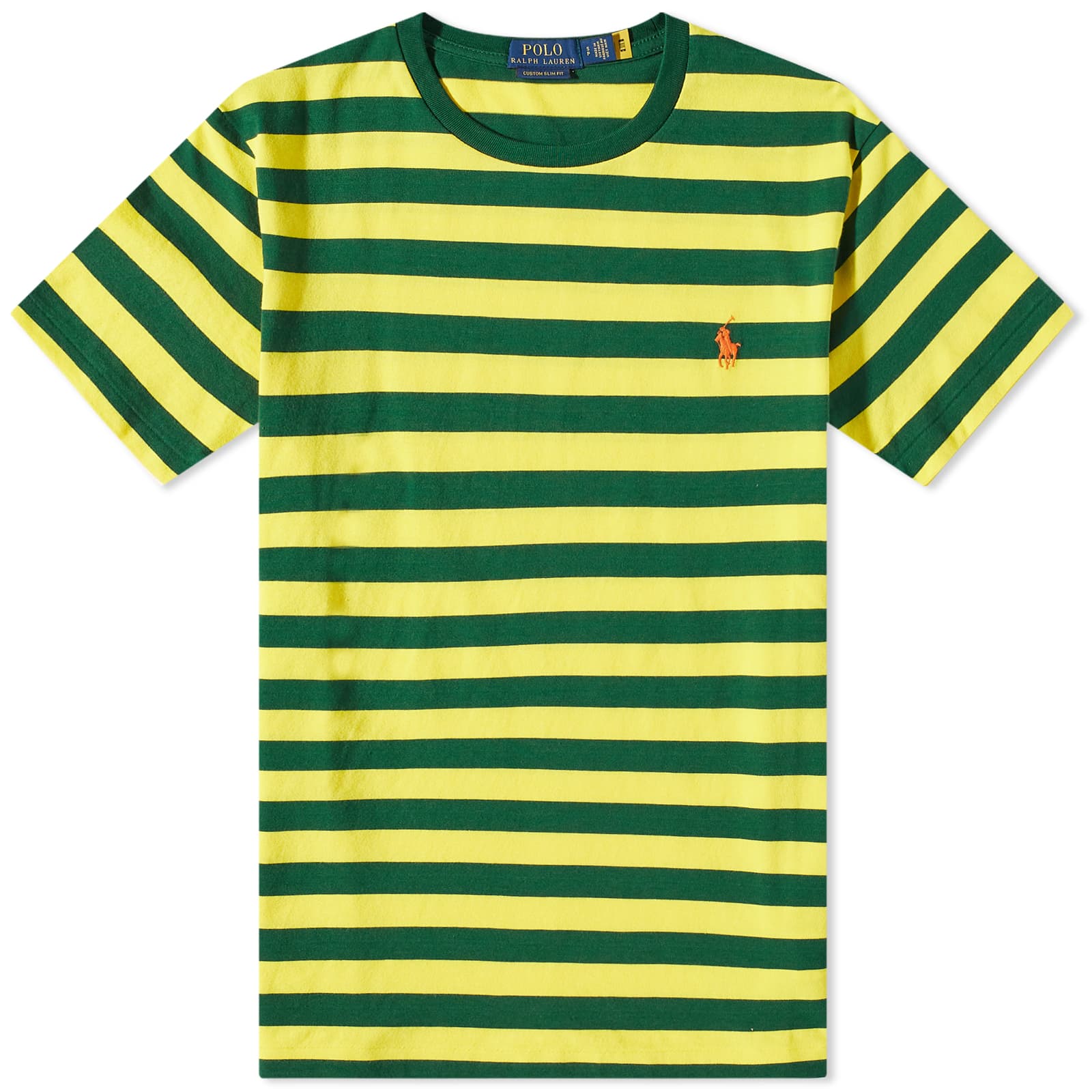 Polo Ralph Lauren Stiped TShirt Lemon Crush & New Forest END.
