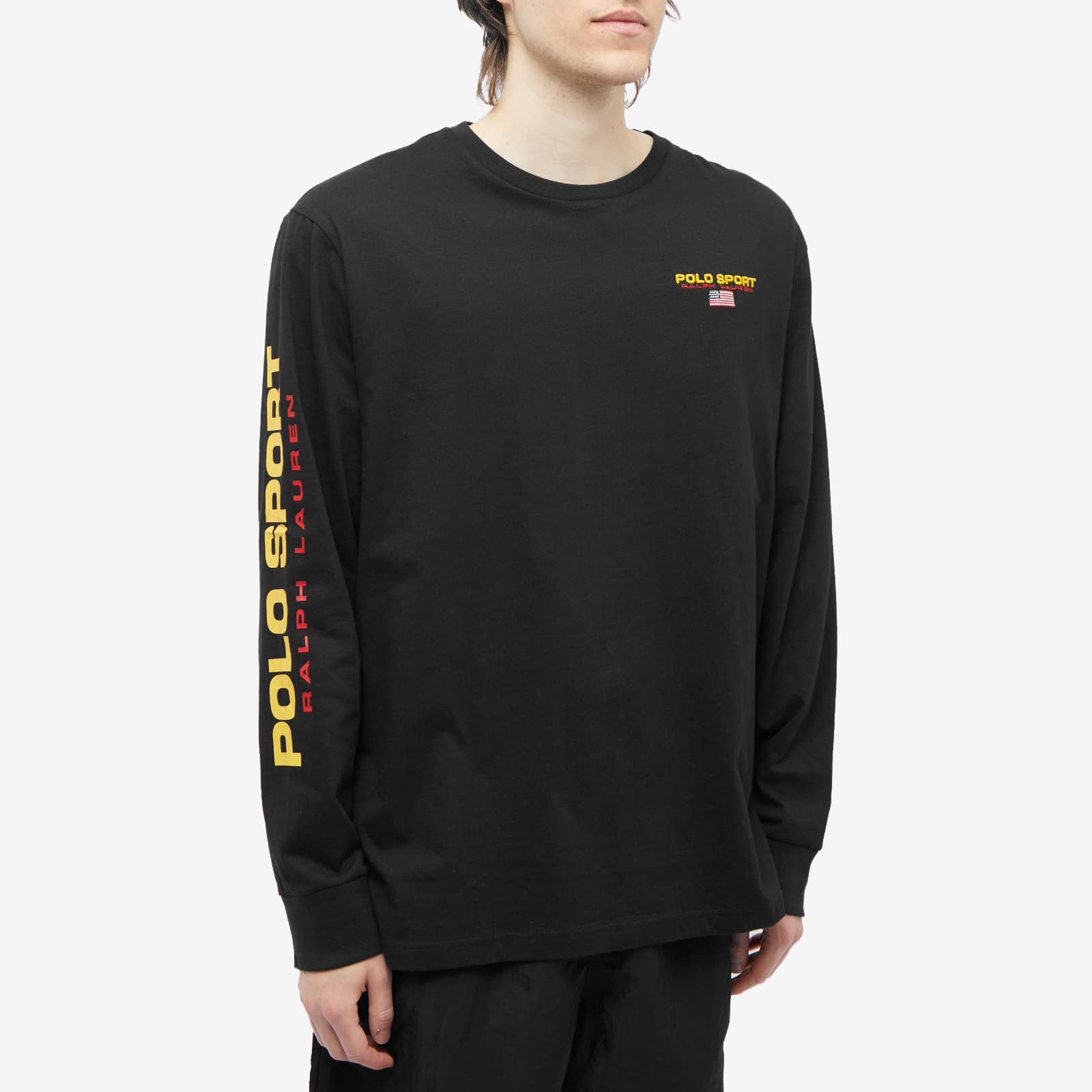 Polo Ralph Lauren Long Sleeve Polo Sport TShirt Polo Black & Gold END.