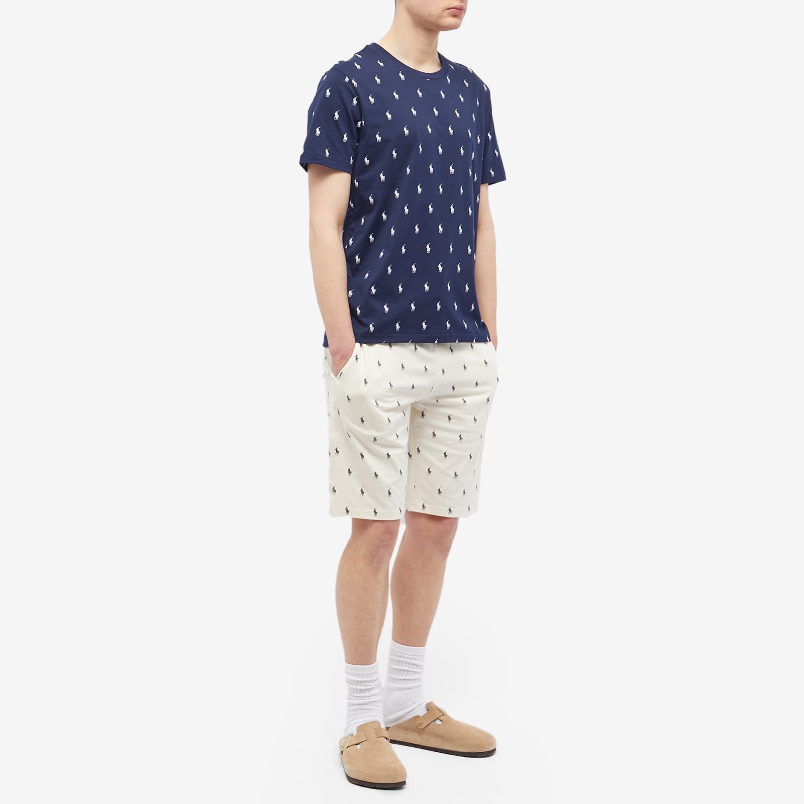 Polo Ralph Lauren All Over Pony Sleepwear TShirt Cruise Navy END. (US)