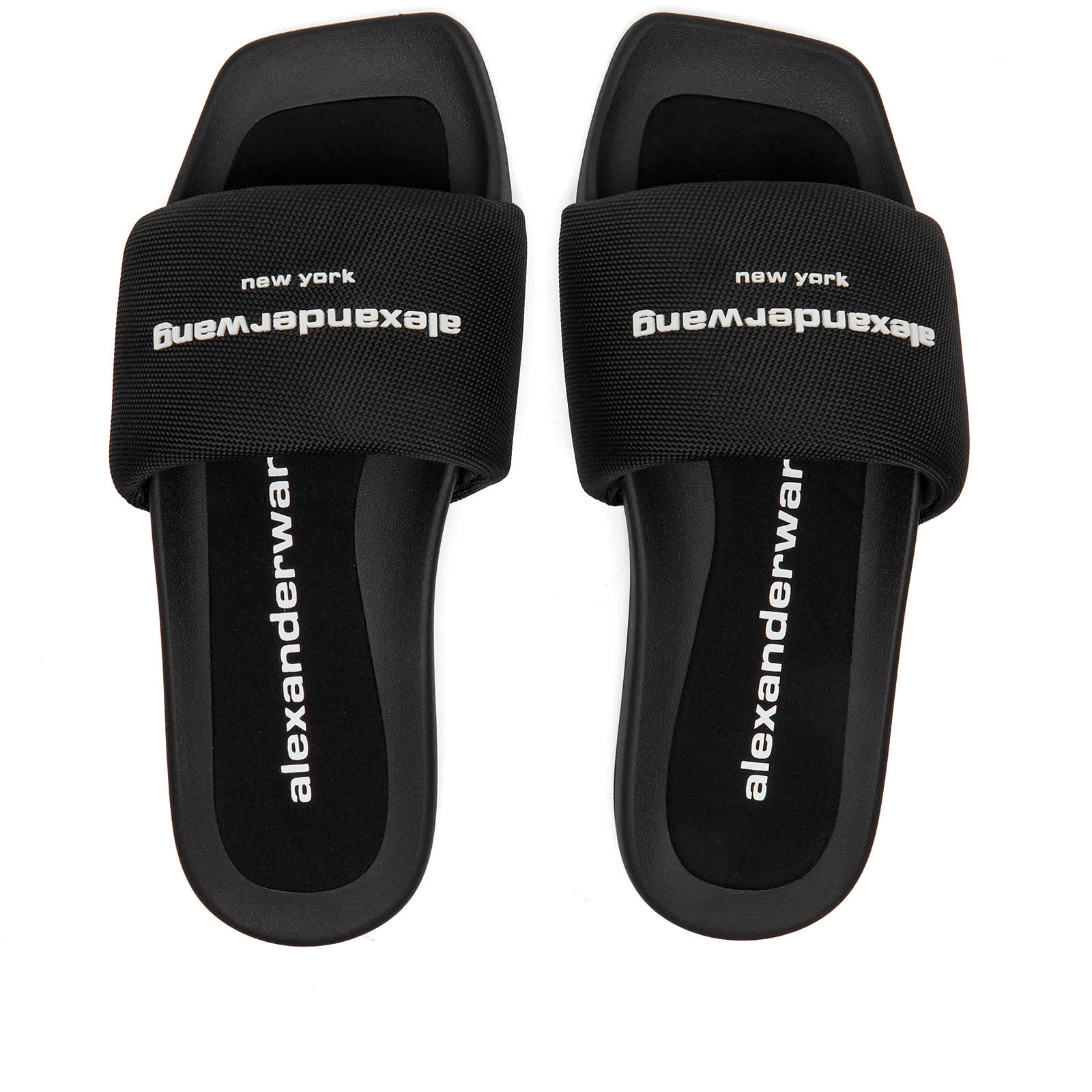 Alexander Wang Logo Pool Slide - Black