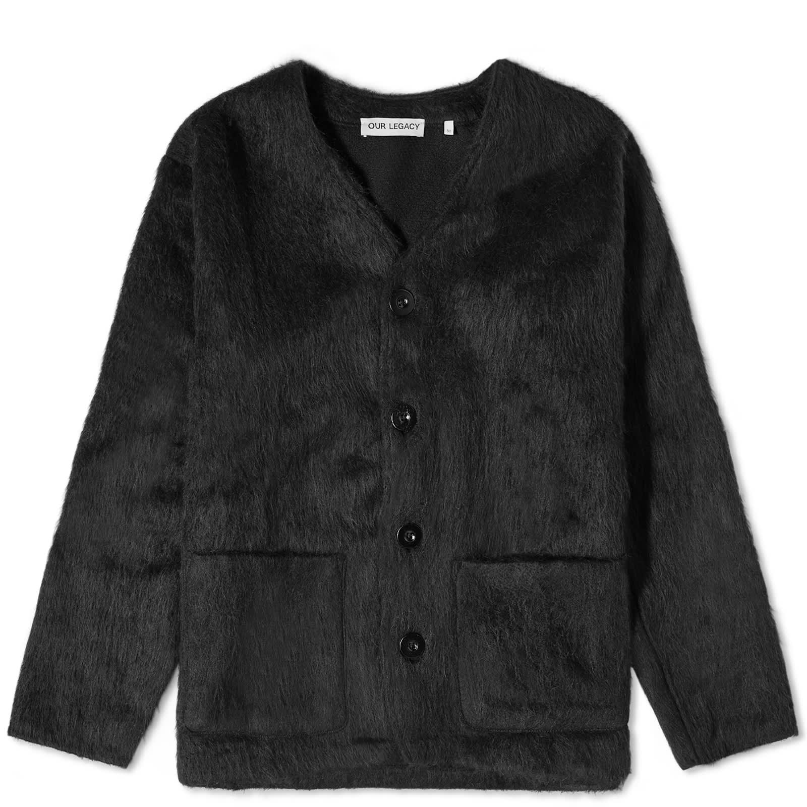 Our Legacy Mohair Cardigan - Black Mohair