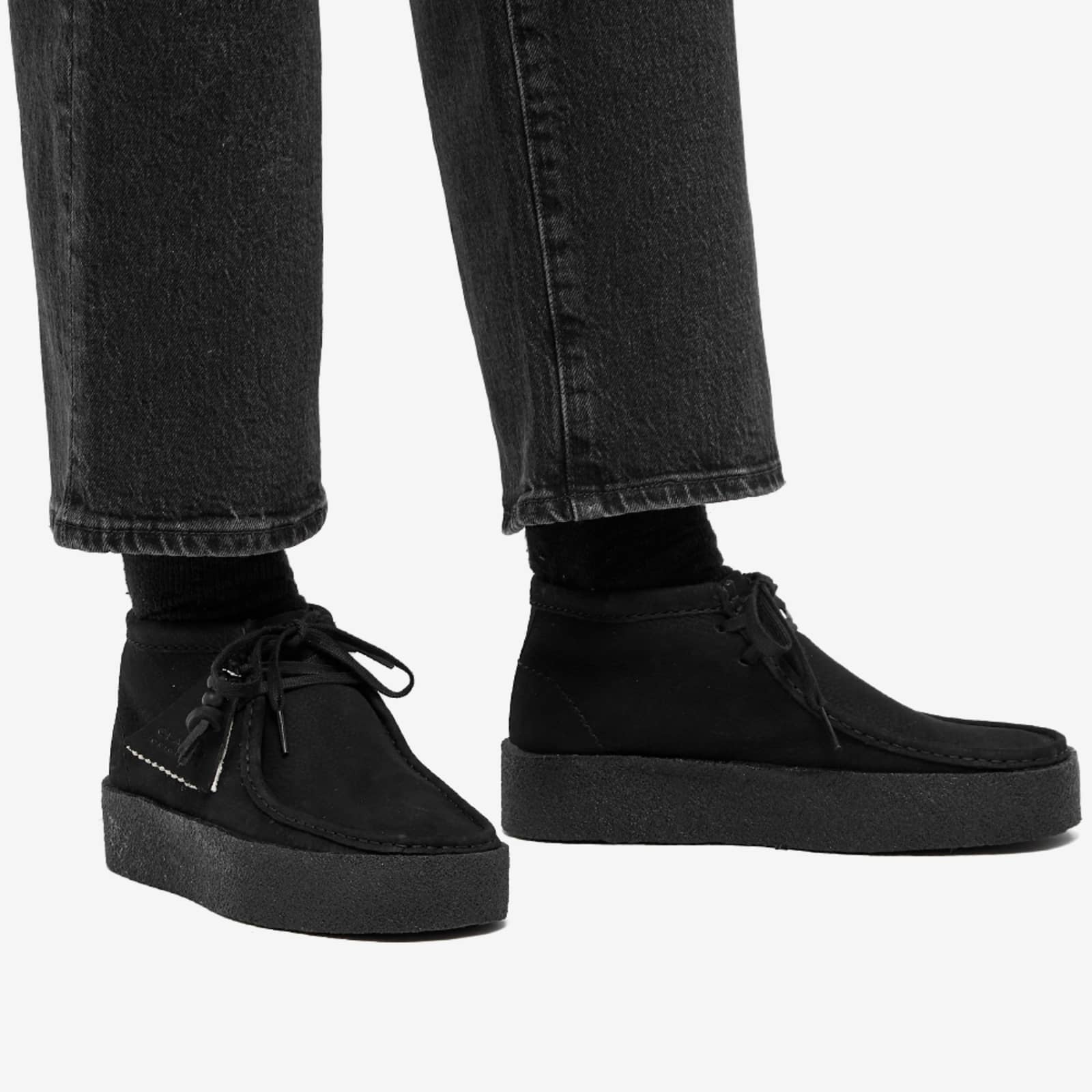 Clarks Originals Wallabee Cup Boot - Black Nubuck