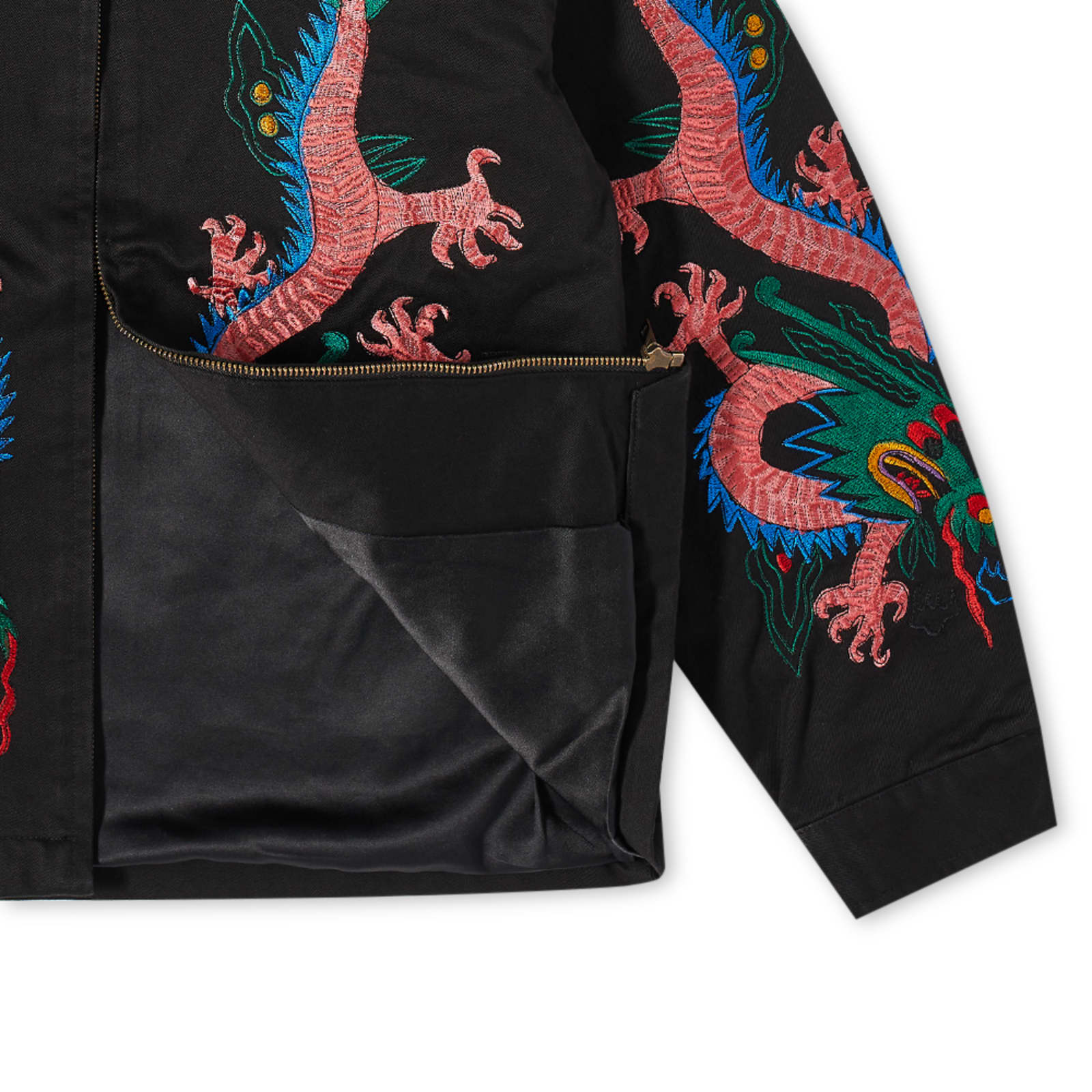 Awake NY Twin Dragon Harrington Jacket - Black