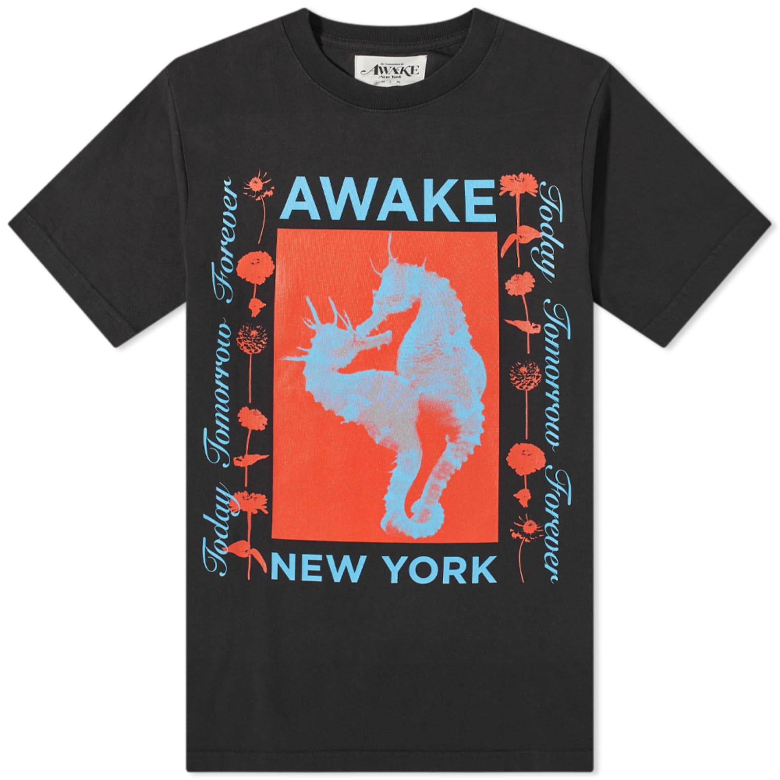 Awake NY Seahorse T-Shirt - Black