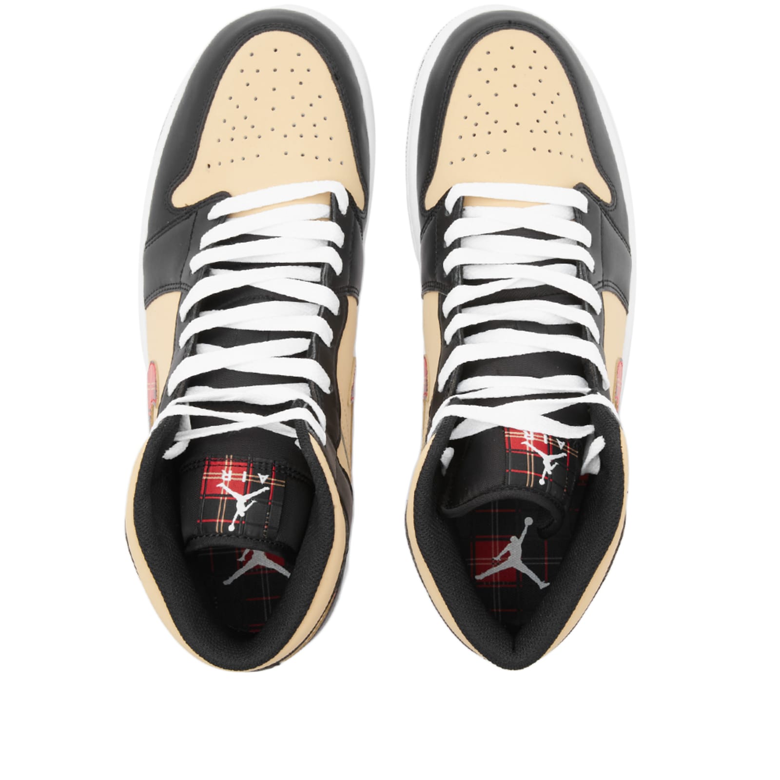 Air Jordan 1 Mid Se Tt - Black, Sesame & Red