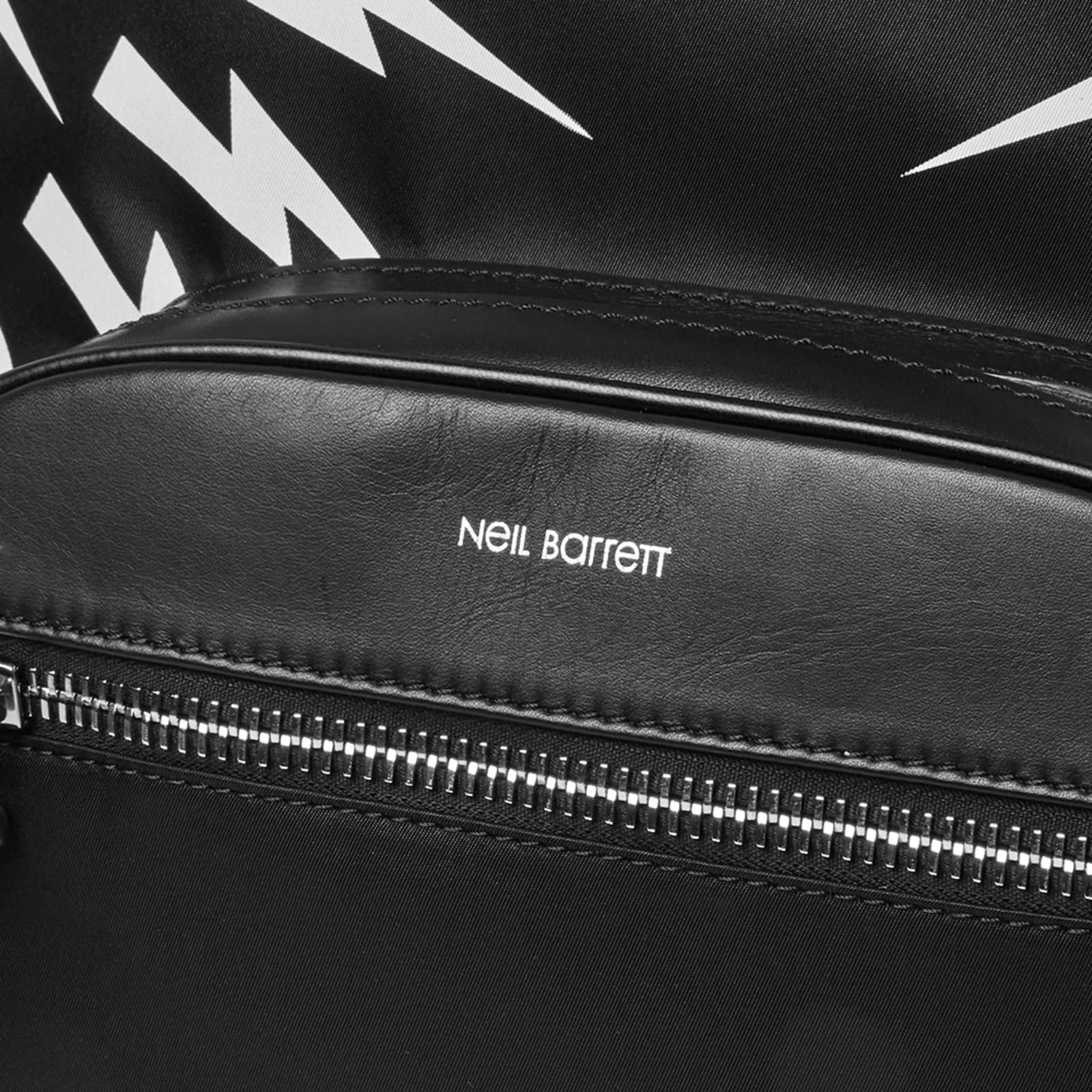 Neil Barrett Lightning Bolt Backpack Black & White END.