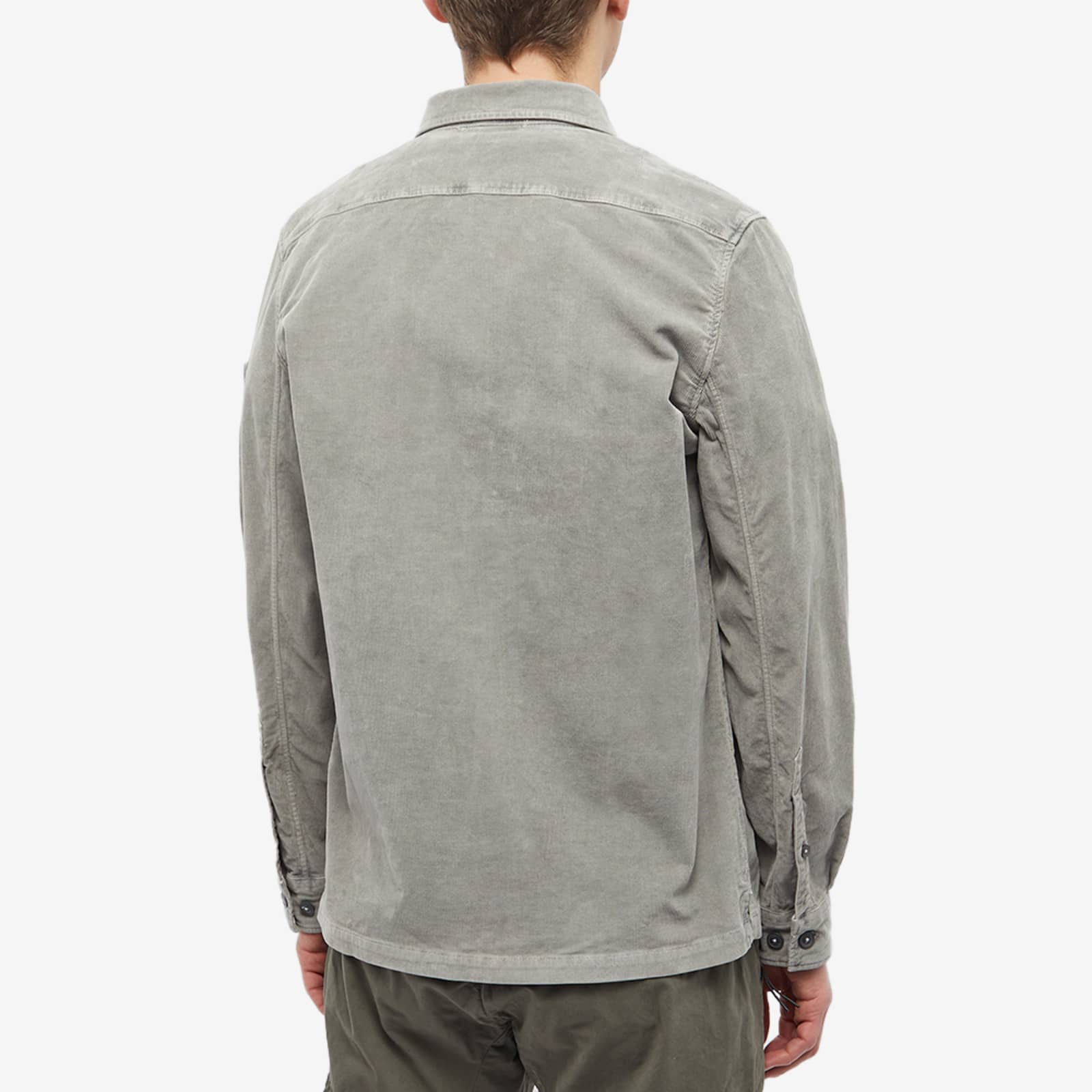 CP Company Cord Arm Lens Overshirt Titanium END.
