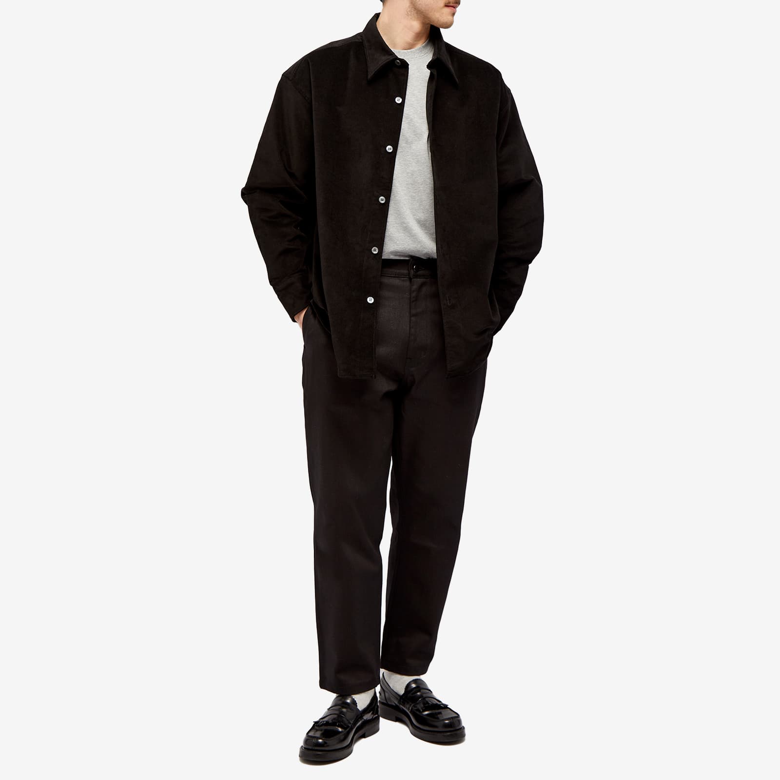 Studio Nicholson Rosso Corduroy Overshirt - Black