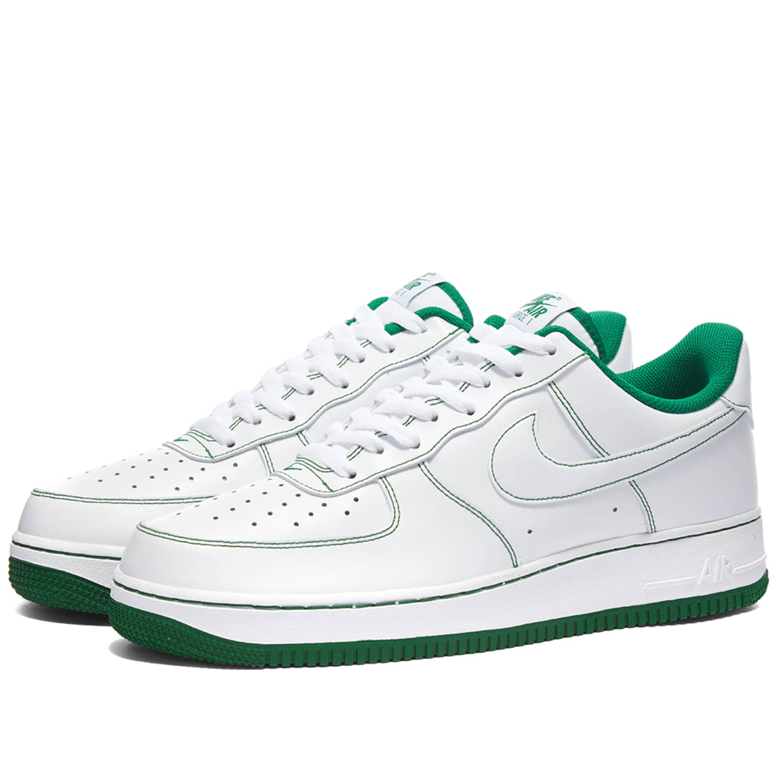 Nike Air Force 1 07 Stitch - White & Pine Green