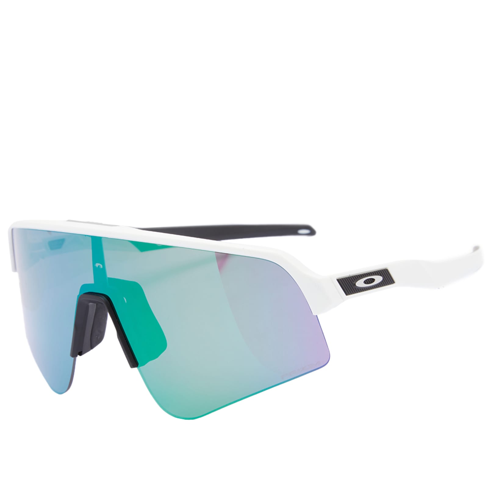 Safety Pin round-frame sunglasses - Matte White & Prizm Road Jade