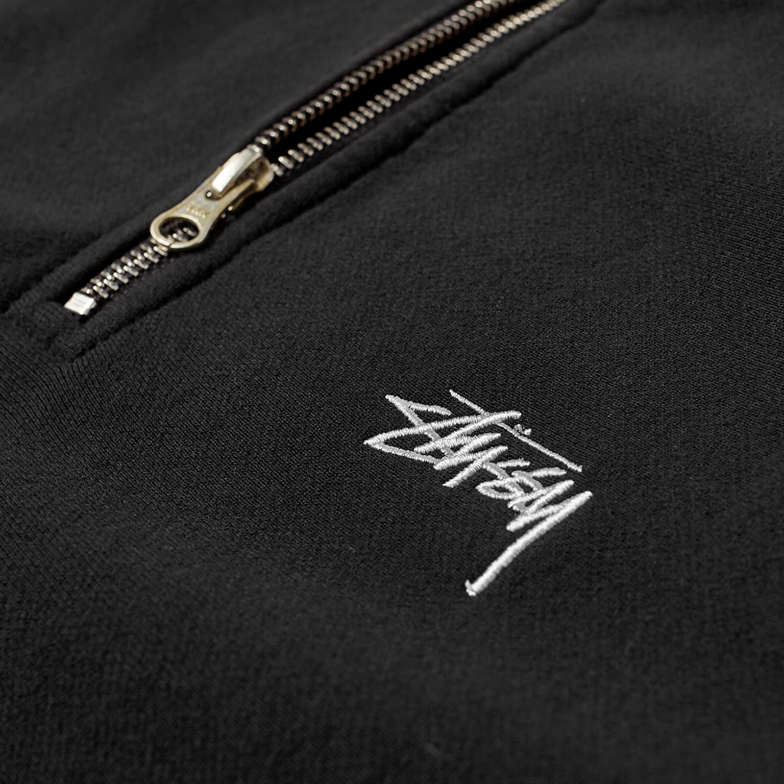 Stussy logo half zip sweat clearance